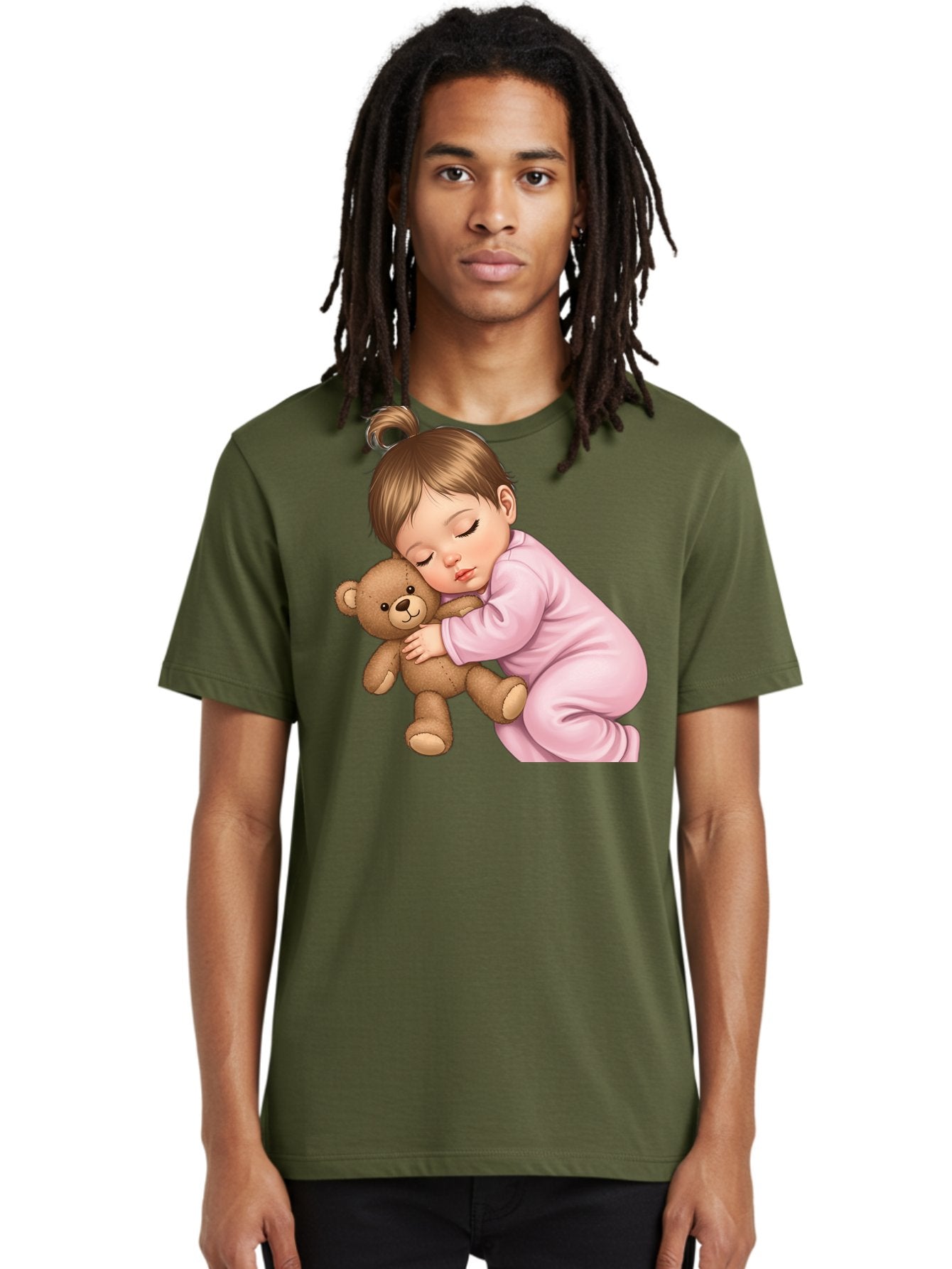 Sleeping-Baby-With-Teddy Men'S Graphic Tee, 100% Cotton, Comfortable Casual Summer Wear, Machine Washable, Vintage Camera, Old Camera, Antique Camera, Black Camera, Classic Photography, Photography Equipment, Nostalgic Device, Film Camera, Bal331 30