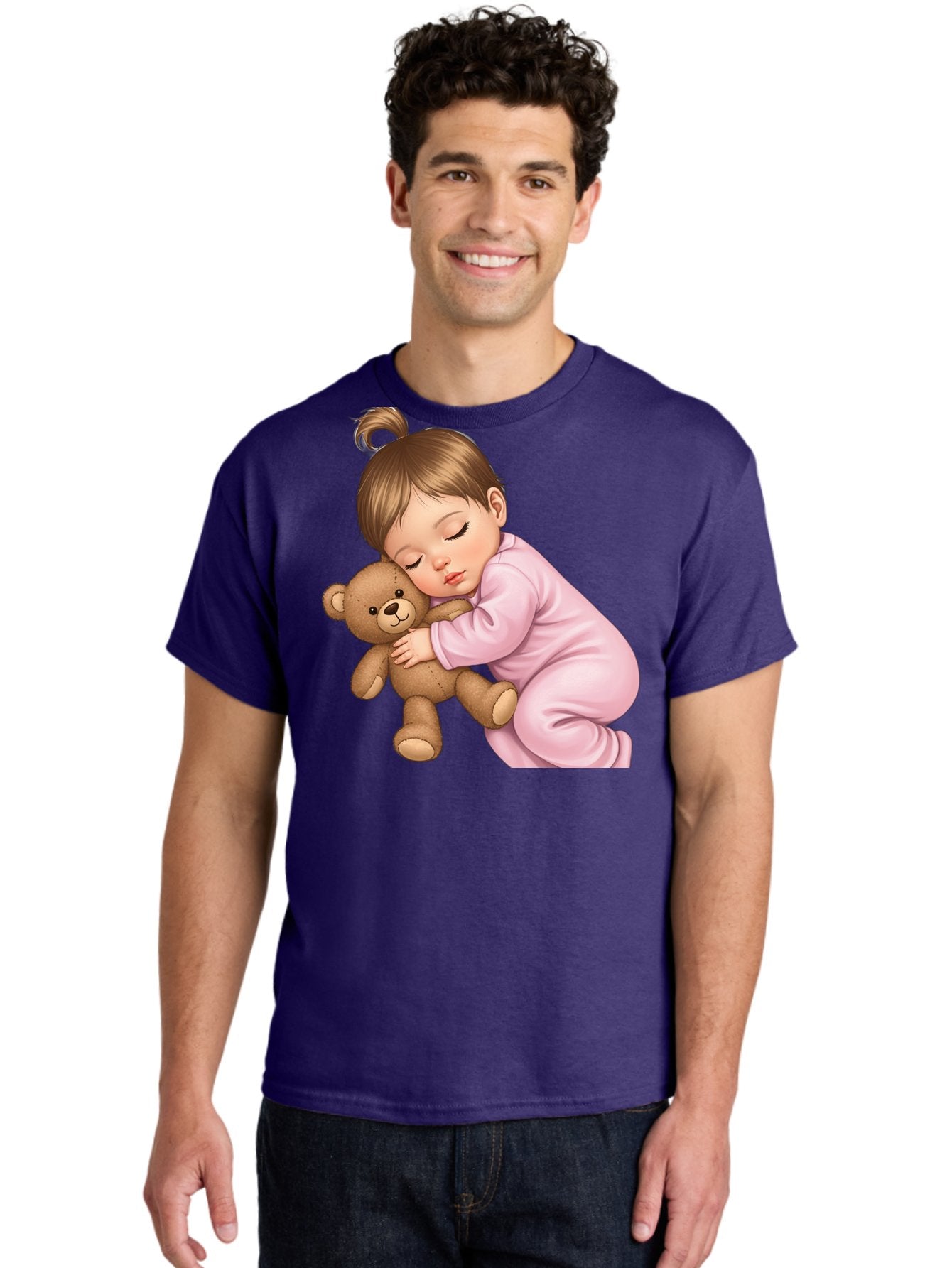 Sleeping-Baby-With-Teddy Men'S Graphic Tee, 100% Cotton, Comfortable Casual Summer Wear, Machine Washable, Vintage Camera, Old Camera, Antique Camera, Black Camera, Classic Photography, Photography Equipment, Nostalgic Device, Film Camera, Bal331 29