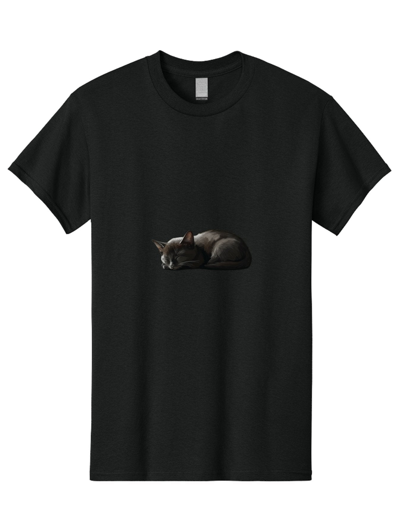 Sleeping-Black-Cat-1 Men'S Graphic Tee, 100% Cotton, Comfortable Casual Summer Wear, Machine Washable, Vintage Camera, Old Camera, Antique Camera, Black Camera, Classic Photography, Photography Equipment, Nostalgic Device, Film Camera, Bal333 13