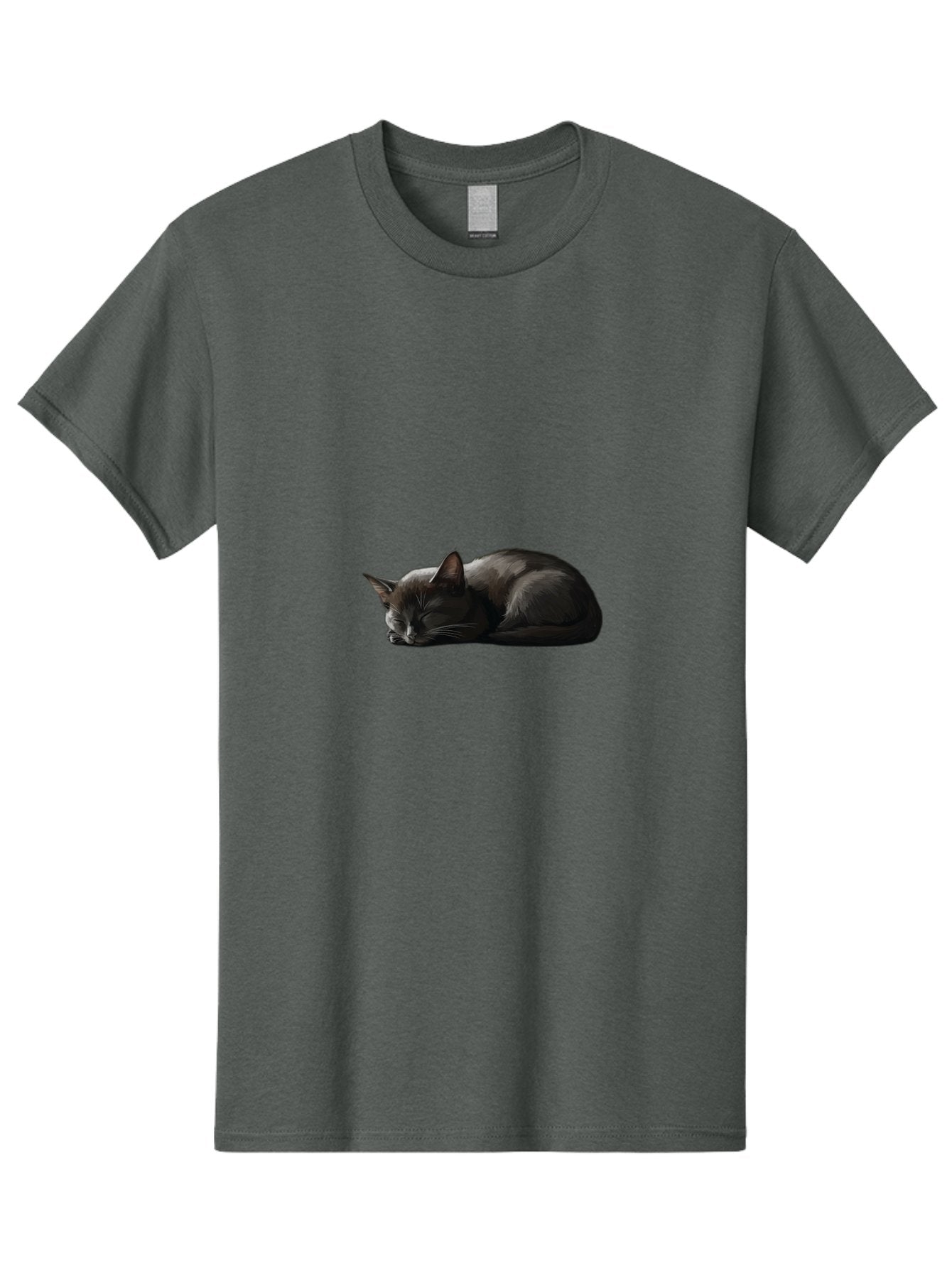 Sleeping-Black-Cat-1 Men'S Graphic Tee, 100% Cotton, Comfortable Casual Summer Wear, Machine Washable, Vintage Camera, Old Camera, Antique Camera, Black Camera, Classic Photography, Photography Equipment, Nostalgic Device, Film Camera, Bal333 8