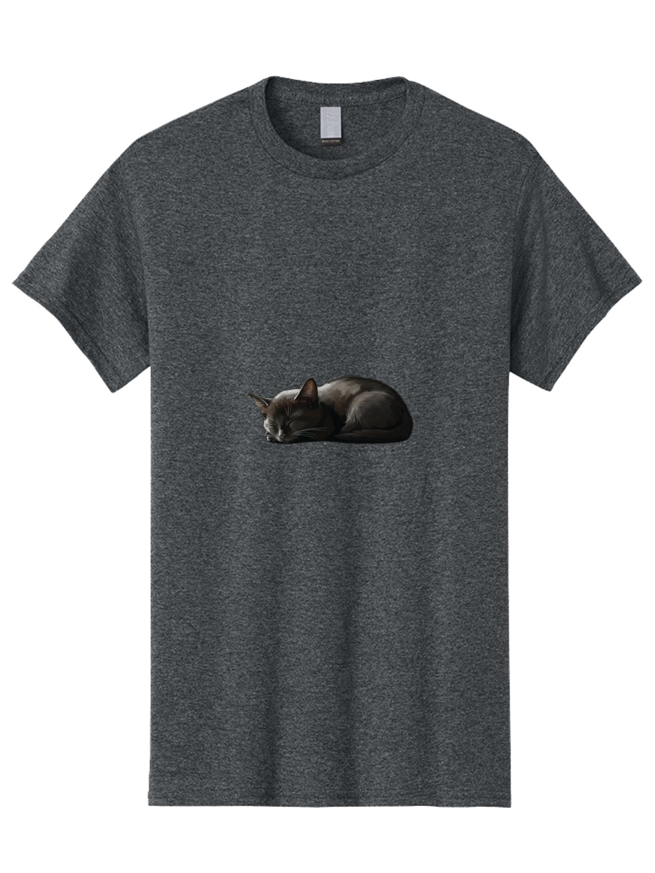 Sleeping-Black-Cat-1 Men'S Graphic Tee, 100% Cotton, Comfortable Casual Summer Wear, Machine Washable, Vintage Camera, Old Camera, Antique Camera, Black Camera, Classic Photography, Photography Equipment, Nostalgic Device, Film Camera, Bal333 5