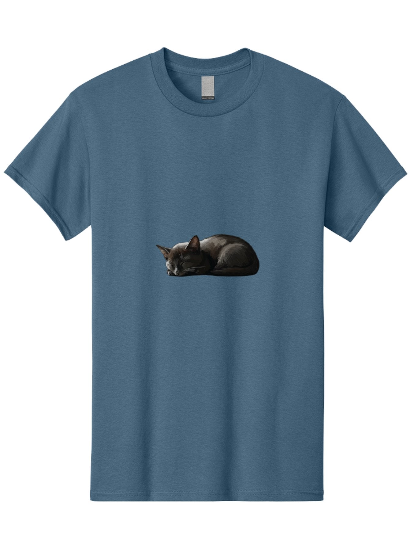 Sleeping-Black-Cat-1 Men'S Graphic Tee, 100% Cotton, Comfortable Casual Summer Wear, Machine Washable, Vintage Camera, Old Camera, Antique Camera, Black Camera, Classic Photography, Photography Equipment, Nostalgic Device, Film Camera, Bal333 12