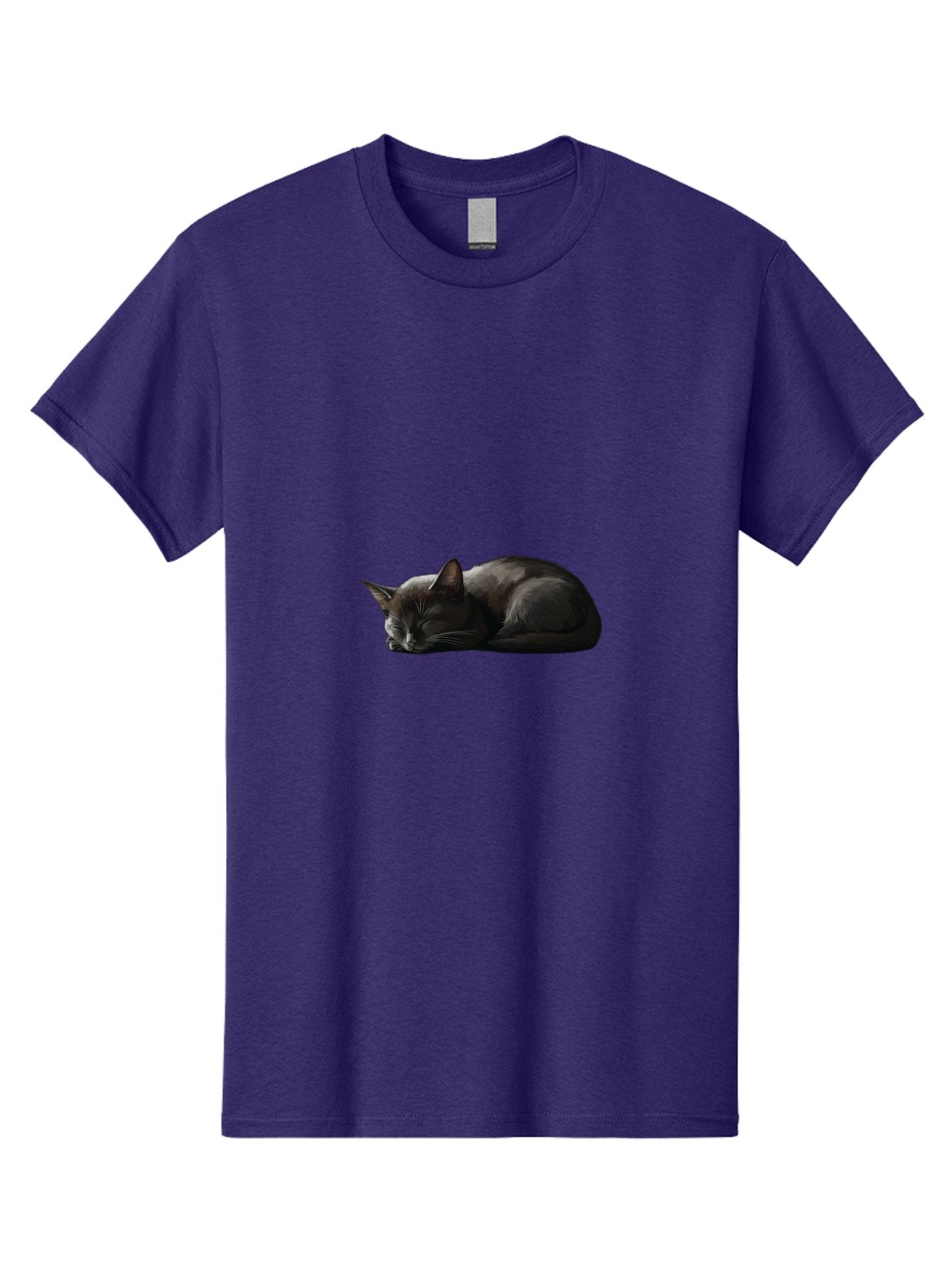 Sleeping-Black-Cat-1 Men'S Graphic Tee, 100% Cotton, Comfortable Casual Summer Wear, Machine Washable, Vintage Camera, Old Camera, Antique Camera, Black Camera, Classic Photography, Photography Equipment, Nostalgic Device, Film Camera, Bal333 14