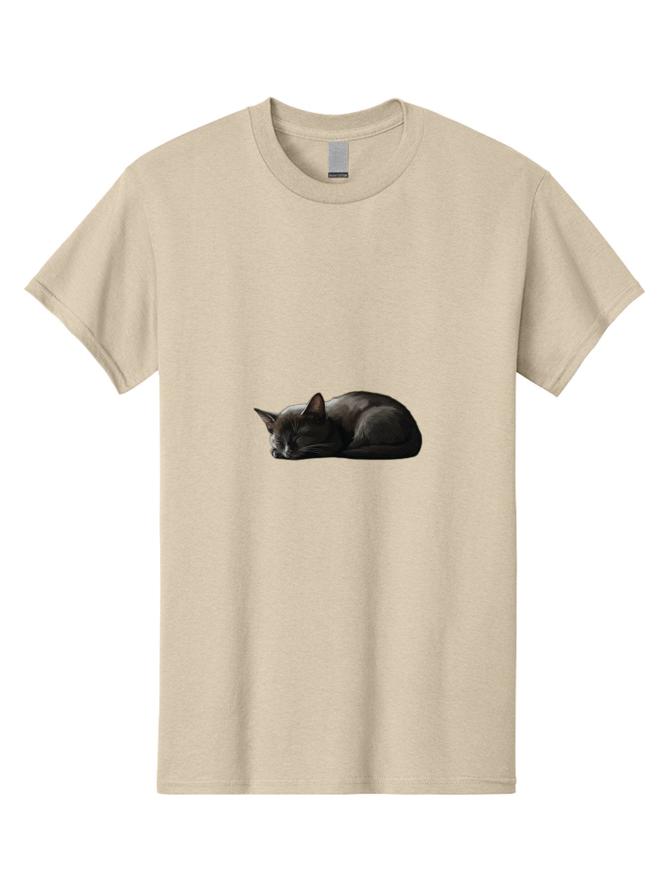 Sleeping-Black-Cat-1 Men'S Graphic Tee, 100% Cotton, Comfortable Casual Summer Wear, Machine Washable, Vintage Camera, Old Camera, Antique Camera, Black Camera, Classic Photography, Photography Equipment, Nostalgic Device, Film Camera, Bal333 3