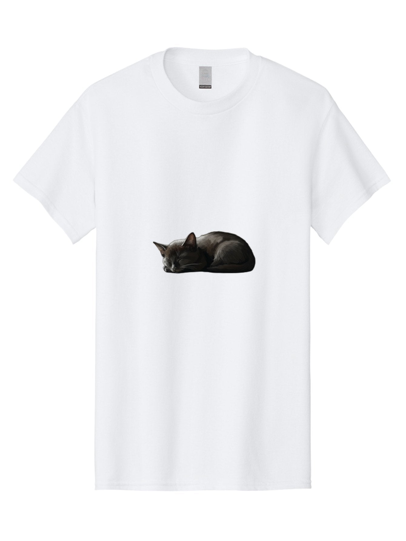 Sleeping-Black-Cat-1 Men'S Graphic Tee, 100% Cotton, Comfortable Casual Summer Wear, Machine Washable, Vintage Camera, Old Camera, Antique Camera, Black Camera, Classic Photography, Photography Equipment, Nostalgic Device, Film Camera, Bal333 9