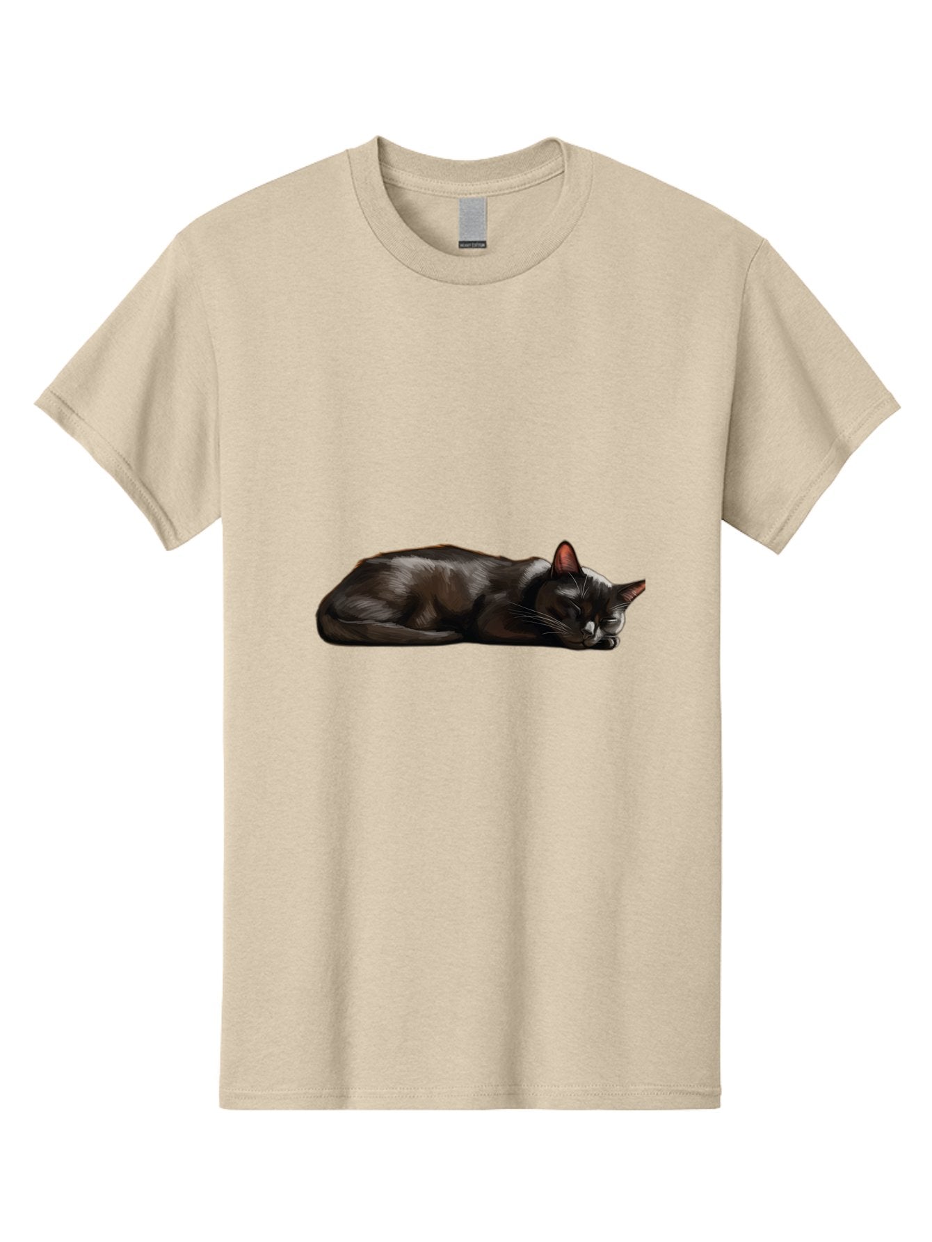 Sleeping-Black-Cat Men'S Graphic Tee, 100% Cotton, Comfortable Casual Summer Wear, Machine Washable, Vintage Camera, Old Camera, Antique Camera, Black Camera, Classic Photography, Photography Equipment, Nostalgic Device, Film Camera, Bal334 4