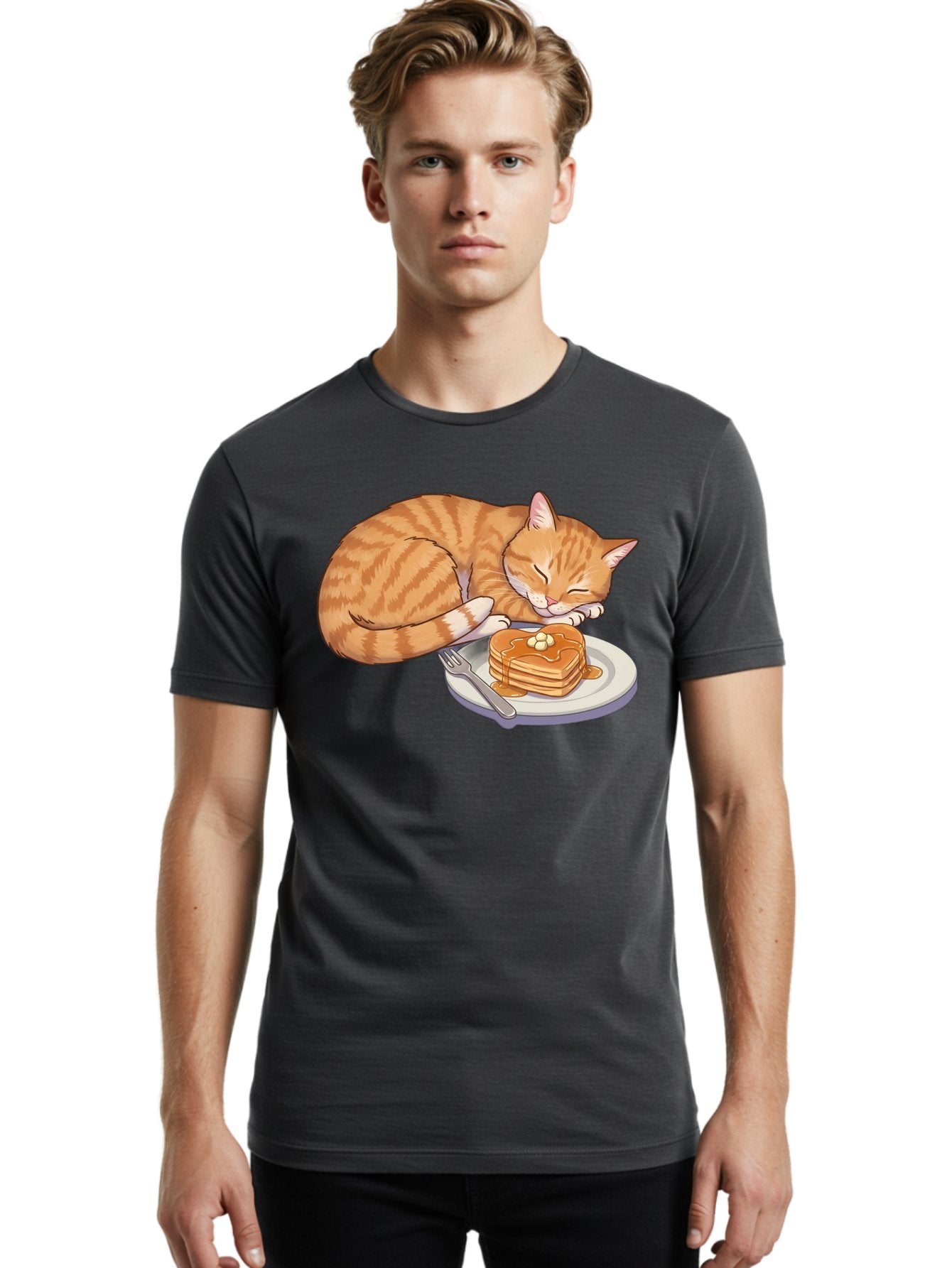 Sleeping-Cat-With-Pancakes Men'S Graphic Tee, 100% Cotton, Comfortable Casual Summer Wear, Machine Washable, Vintage Camera, Old Camera, Antique Camera, Black Camera, Classic Photography, Photography Equipment, Nostalgic Device, Film Camera, Bal337 26