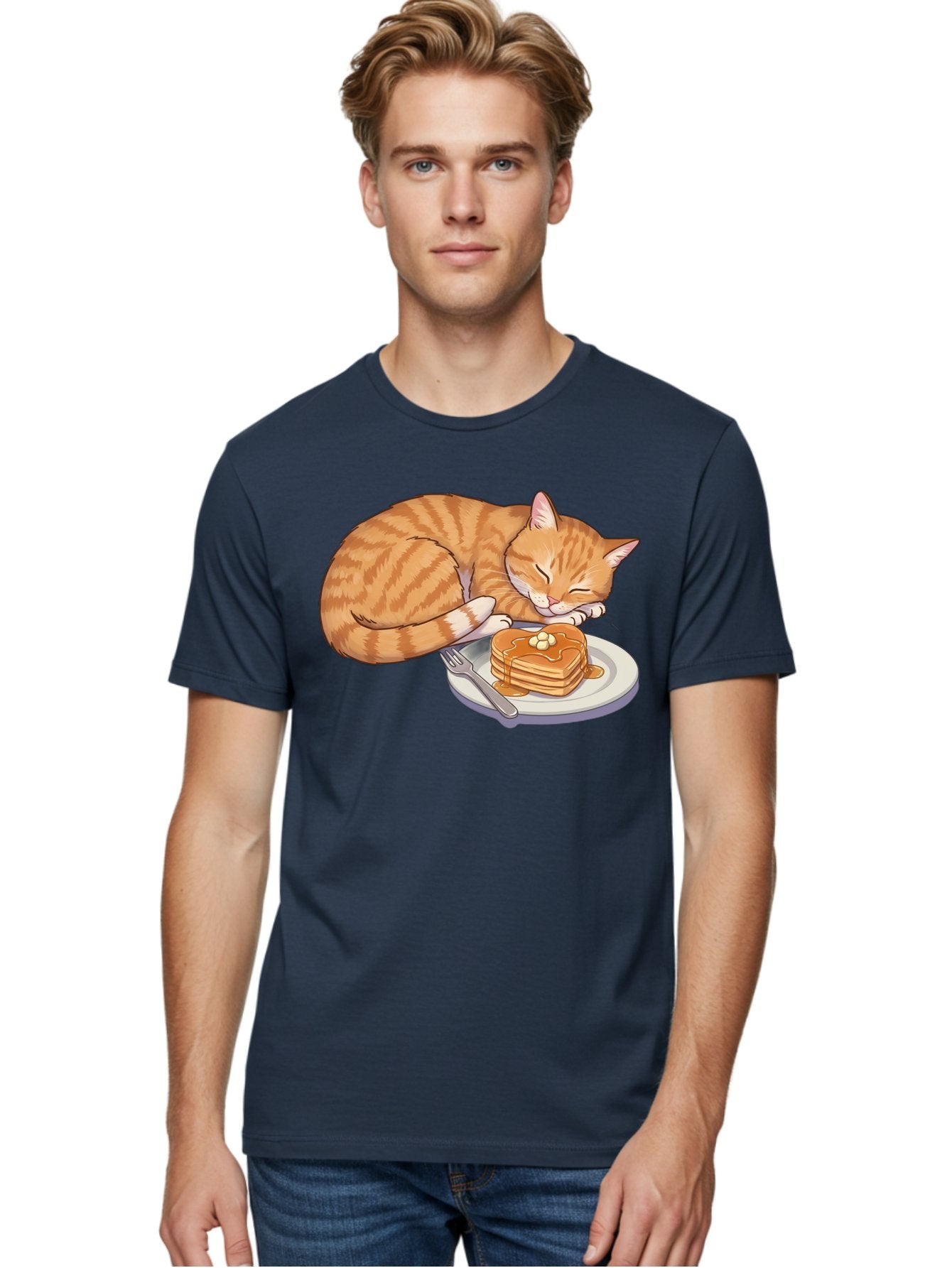 Sleeping-Cat-With-Pancakes Men'S Graphic Tee, 100% Cotton, Comfortable Casual Summer Wear, Machine Washable, Vintage Camera, Old Camera, Antique Camera, Black Camera, Classic Photography, Photography Equipment, Nostalgic Device, Film Camera, Bal337 18