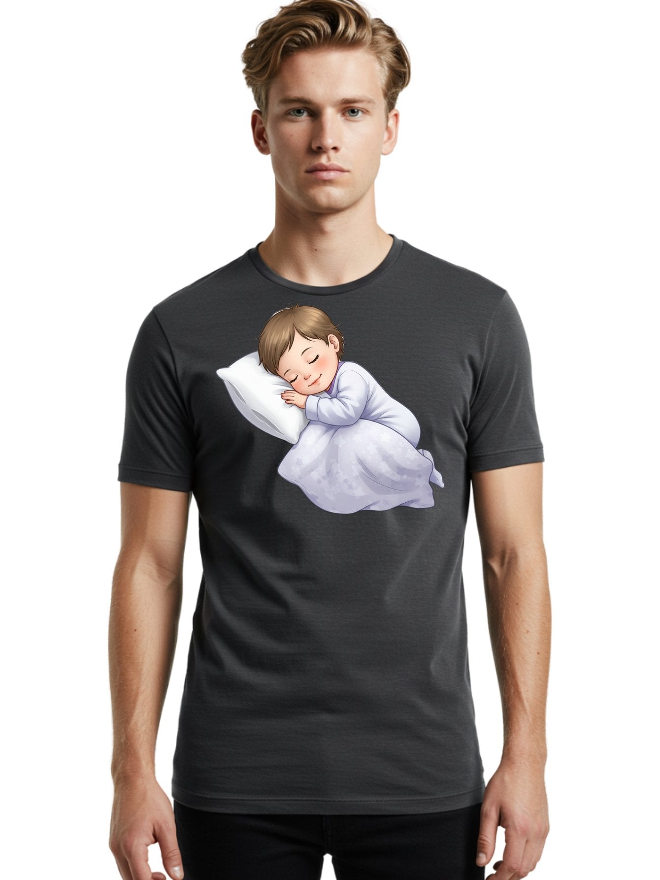 Sleeping-Child-2 Men'S Graphic Tee, 100% Cotton, Comfortable Casual Summer Wear, Machine Washable, Vintage Camera, Old Camera, Antique Camera, Black Camera, Classic Photography, Photography Equipment, Nostalgic Device, Film Camera, Camera Art Bal340 23