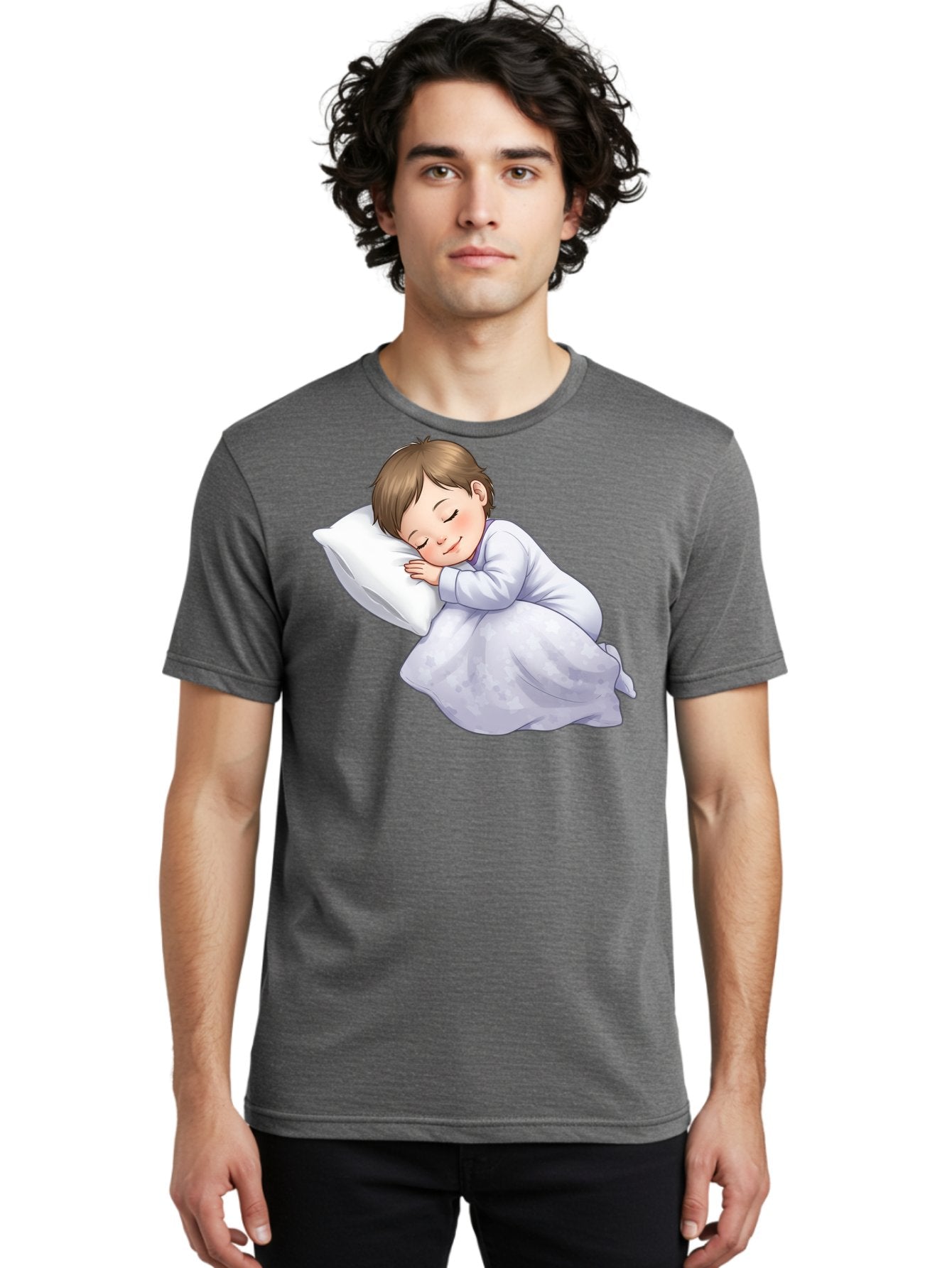 Sleeping-Child-2 Men'S Graphic Tee, 100% Cotton, Comfortable Casual Summer Wear, Machine Washable, Vintage Camera, Old Camera, Antique Camera, Black Camera, Classic Photography, Photography Equipment, Nostalgic Device, Film Camera, Camera Art Bal340 30