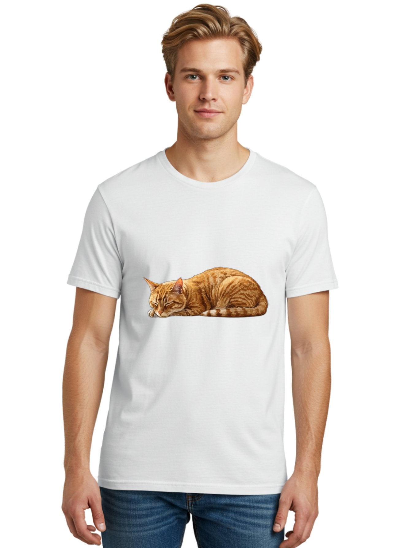Sleeping-Orange-Cat Men'S Graphic Tee, 100% Cotton, Comfortable Casual Summer Wear, Machine Washable, Vintage Camera, Old Camera, Antique Camera, Black Camera, Classic Photography, Photography Equipment, Nostalgic Device, Film Camera, Bal348 24