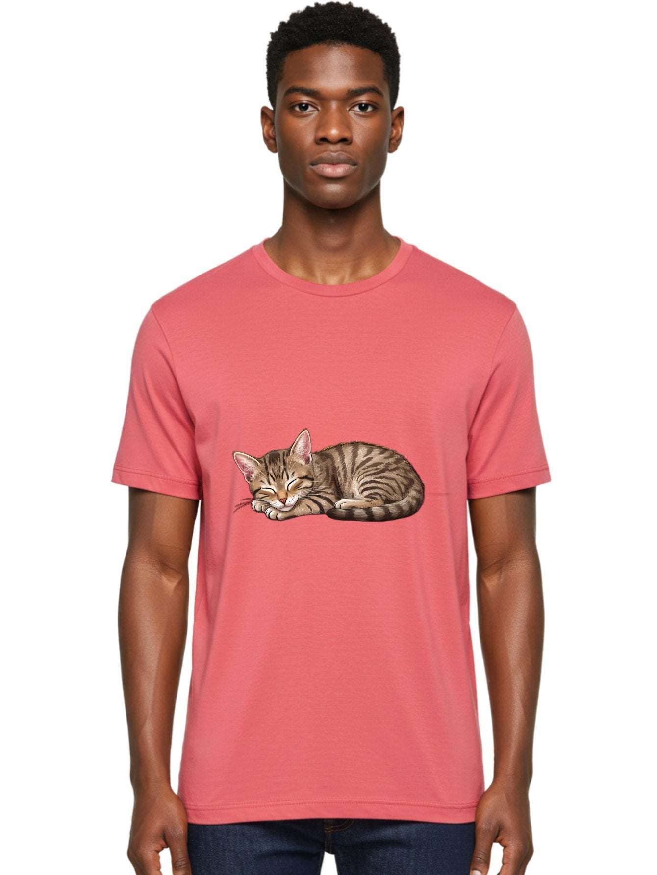 Sleeping-Tabby-Cat Men'S Graphic Tee, 100% Cotton, Comfortable Casual Summer Wear, Machine Washable, Vintage Camera, Old Camera, Antique Camera, Black Camera, Classic Photography, Photography Equipment, Nostalgic Device, Film Camera, Bal349 23