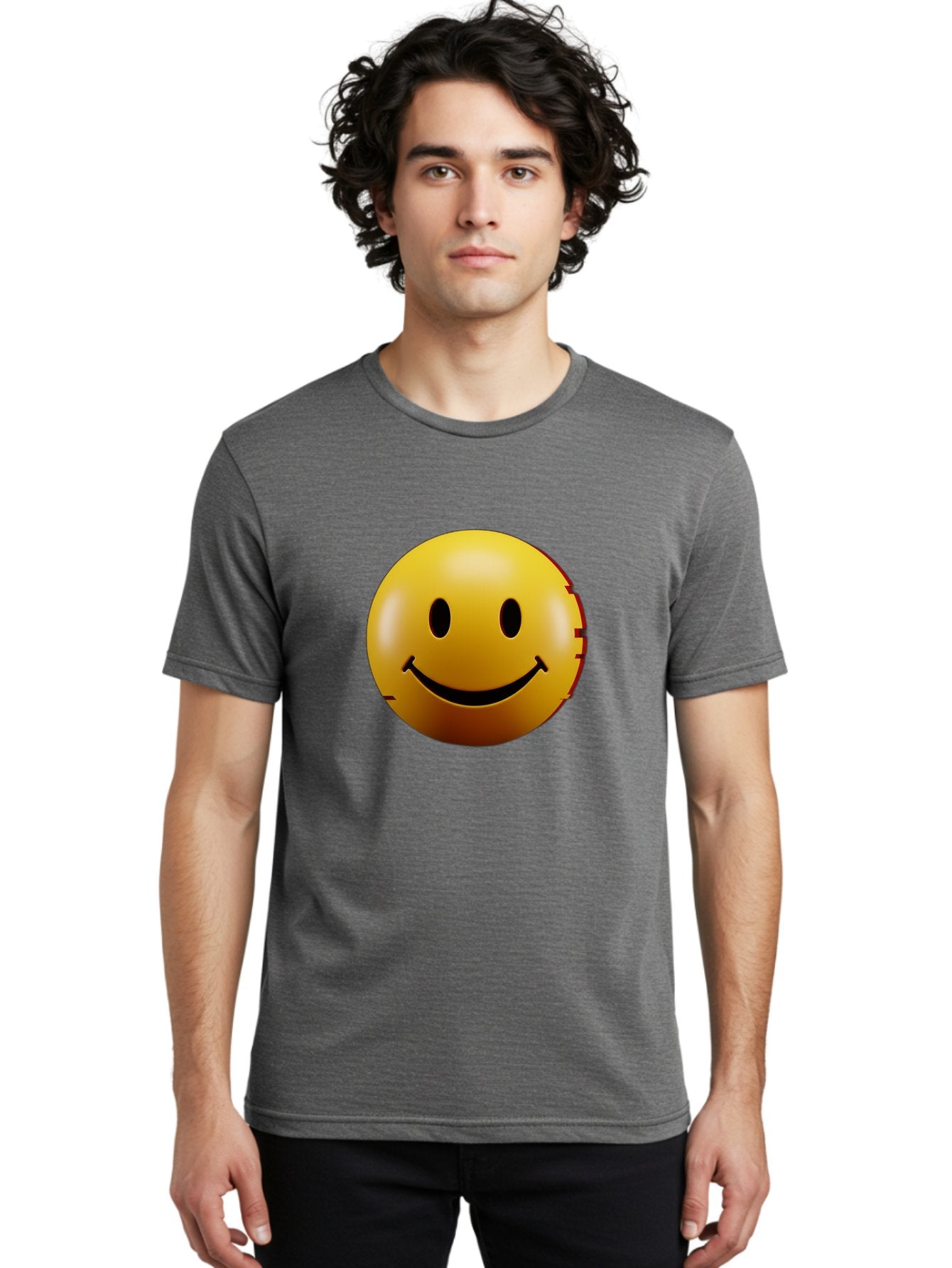 Smiley-Face-3 Men'S Graphic Tee, 100% Cotton, Comfortable Casual Summer Wear, Machine Washable, Vintage Camera, Old Camera, Antique Camera, Black Camera, Classic Photography, Photography Equipment, Nostalgic Device, Film Camera, Camera Art Bal356 19