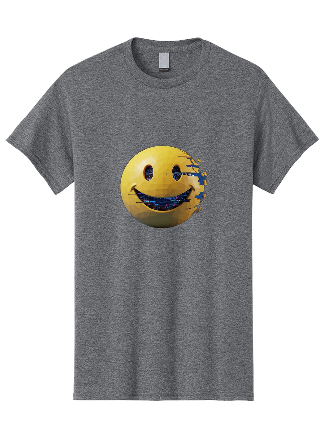 Smiley-Face-Glitch Men'S Graphic Tee, 100% Cotton, Comfortable Casual Summer Wear, Machine Washable, Vintage Camera, Old Camera, Antique Camera, Black Camera, Classic Photography, Photography Equipment, Nostalgic Device, Film Camera, Bal357 6