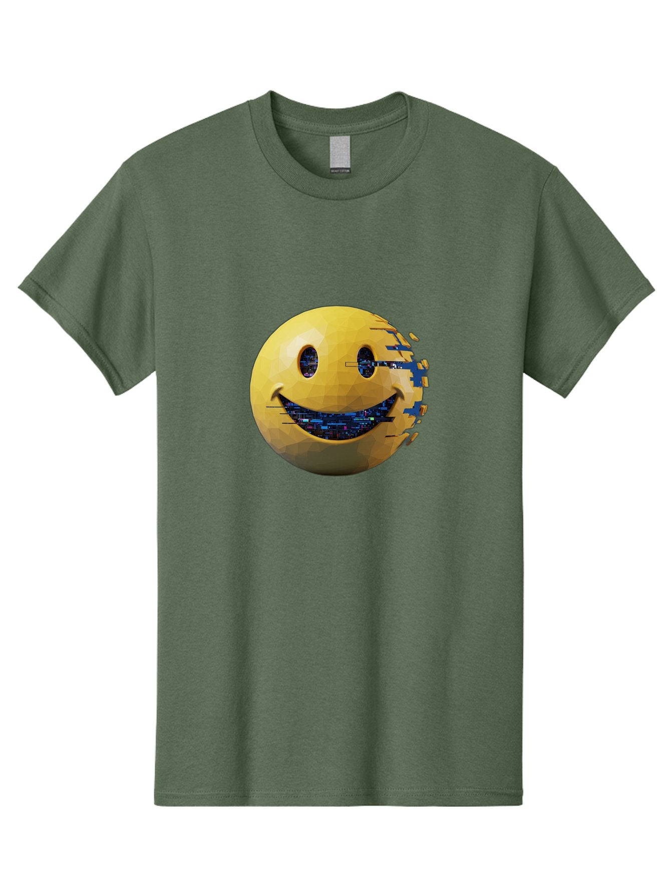 Smiley-Face-Glitch Men'S Graphic Tee, 100% Cotton, Comfortable Casual Summer Wear, Machine Washable, Vintage Camera, Old Camera, Antique Camera, Black Camera, Classic Photography, Photography Equipment, Nostalgic Device, Film Camera, Bal357 15