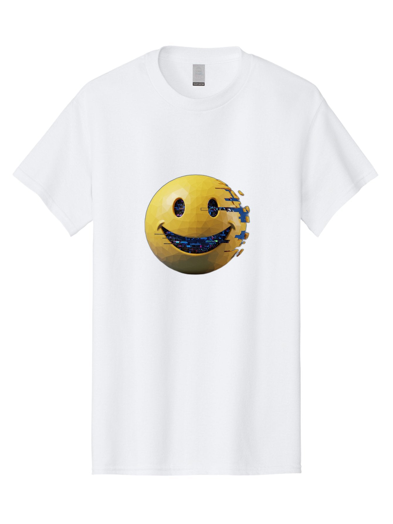 Smiley-Face-Glitch Men'S Graphic Tee, 100% Cotton, Comfortable Casual Summer Wear, Machine Washable, Vintage Camera, Old Camera, Antique Camera, Black Camera, Classic Photography, Photography Equipment, Nostalgic Device, Film Camera, Bal357 7