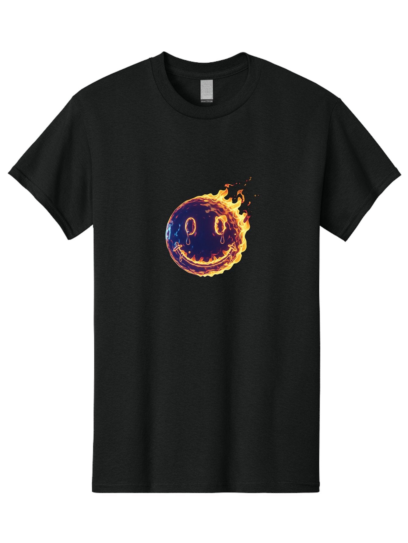 Smiley-Face-On-Fire Men'S Graphic Tee, 100% Cotton, Comfortable Casual Summer Wear, Machine Washable, Vintage Camera, Old Camera, Antique Camera, Black Camera, Classic Photography, Photography Equipment, Nostalgic Device, Film Camera, Bal358 4