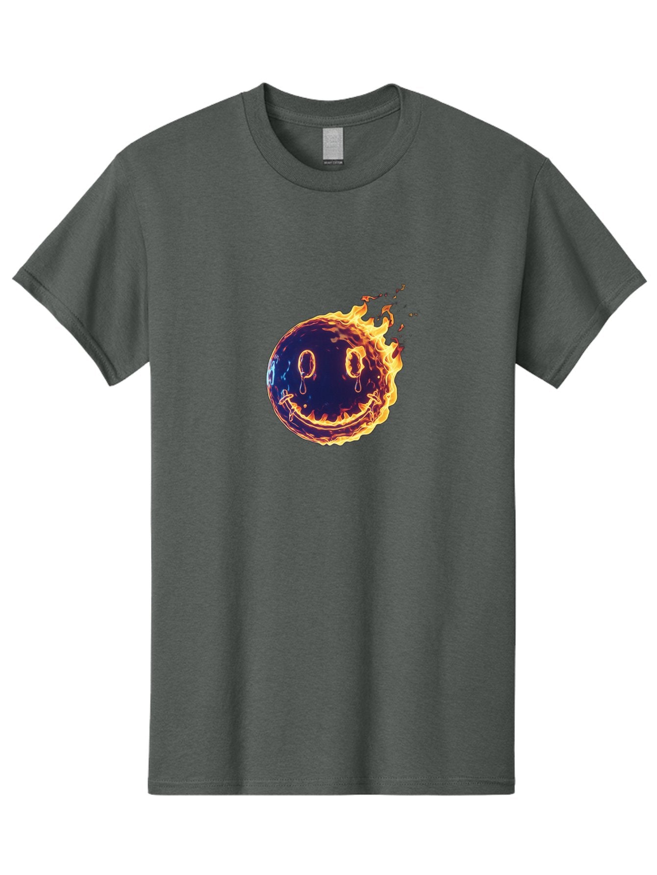 Smiley-Face-On-Fire Men'S Graphic Tee, 100% Cotton, Comfortable Casual Summer Wear, Machine Washable, Vintage Camera, Old Camera, Antique Camera, Black Camera, Classic Photography, Photography Equipment, Nostalgic Device, Film Camera, Bal358