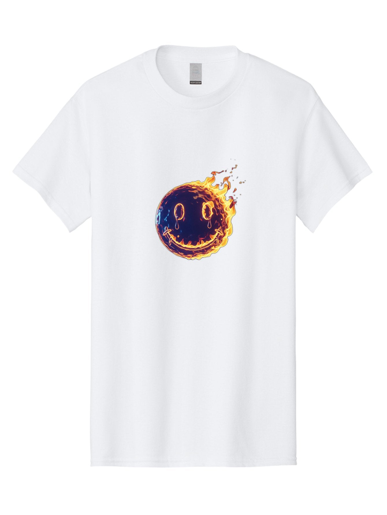 Smiley-Face-On-Fire Men'S Graphic Tee, 100% Cotton, Comfortable Casual Summer Wear, Machine Washable, Vintage Camera, Old Camera, Antique Camera, Black Camera, Classic Photography, Photography Equipment, Nostalgic Device, Film Camera, Bal358