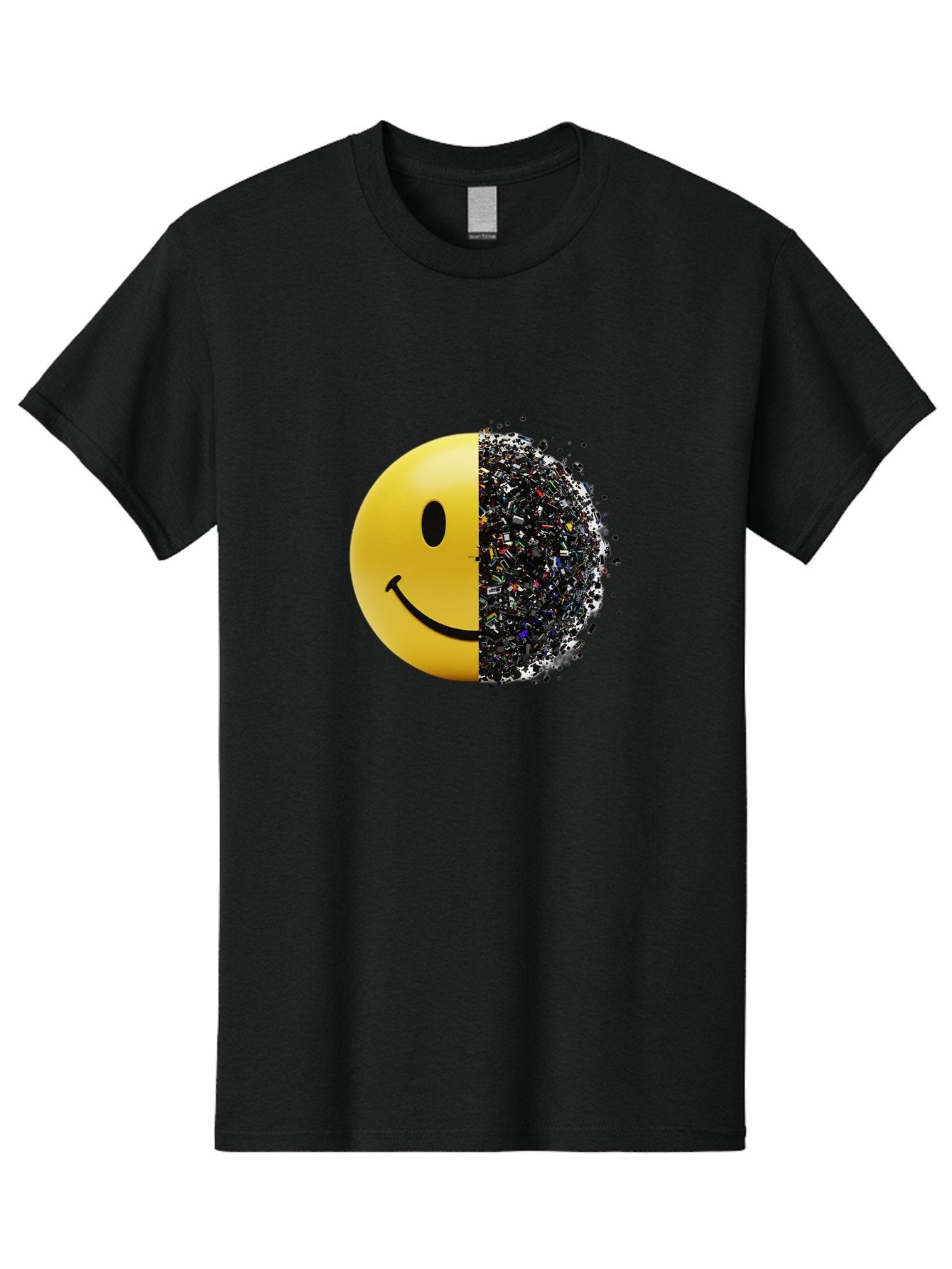 Smiley-Face-Pollution Men'S Graphic Tee, 100% Cotton, Comfortable Casual Summer Wear, Machine Washable, Vintage Camera, Old Camera, Antique Camera, Black Camera, Classic Photography, Photography Equipment, Nostalgic Device, Film Camera, Bal359 11