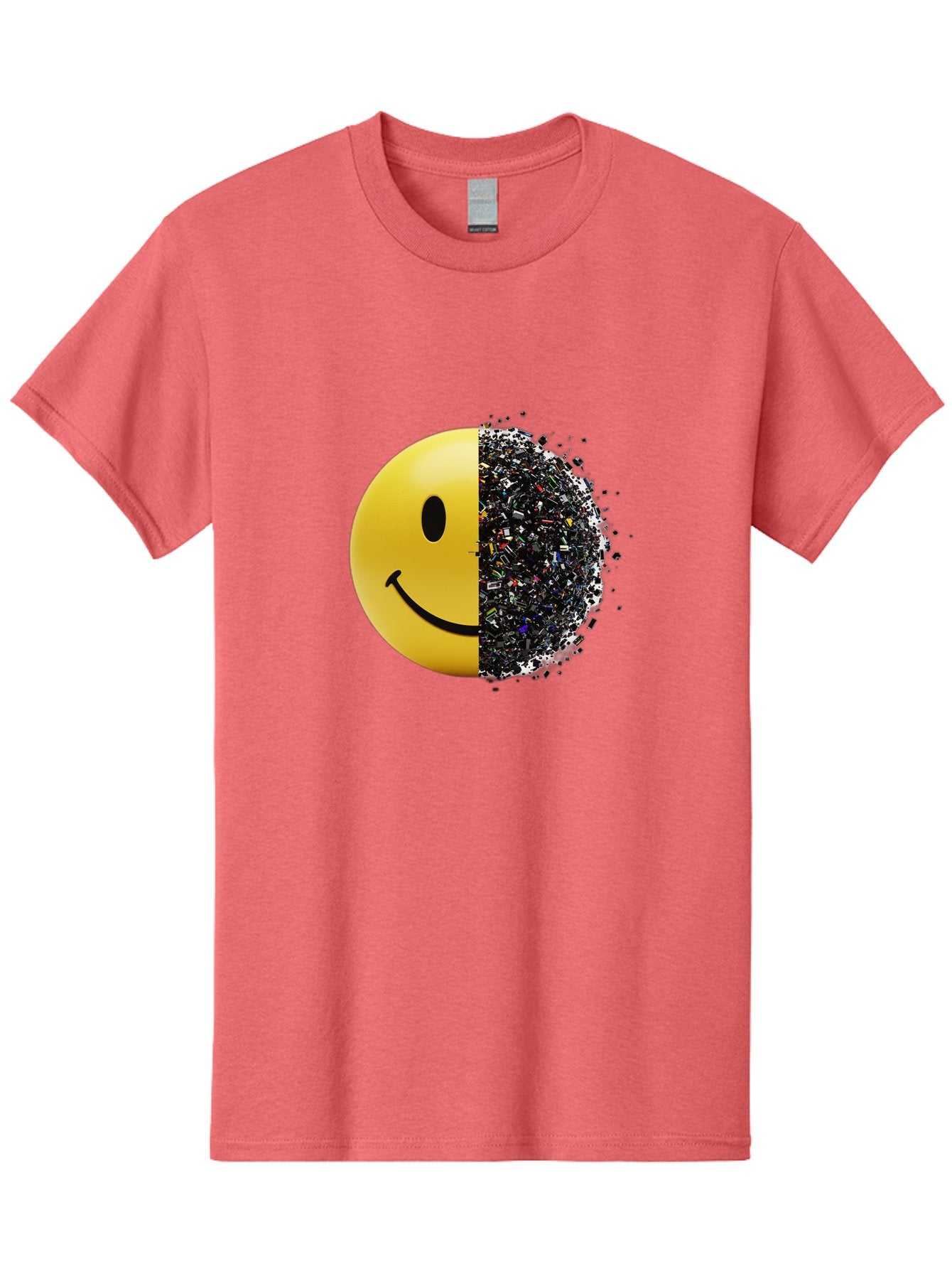 Smiley-Face-Pollution Men'S Graphic Tee, 100% Cotton, Comfortable Casual Summer Wear, Machine Washable, Vintage Camera, Old Camera, Antique Camera, Black Camera, Classic Photography, Photography Equipment, Nostalgic Device, Film Camera, Bal359 13