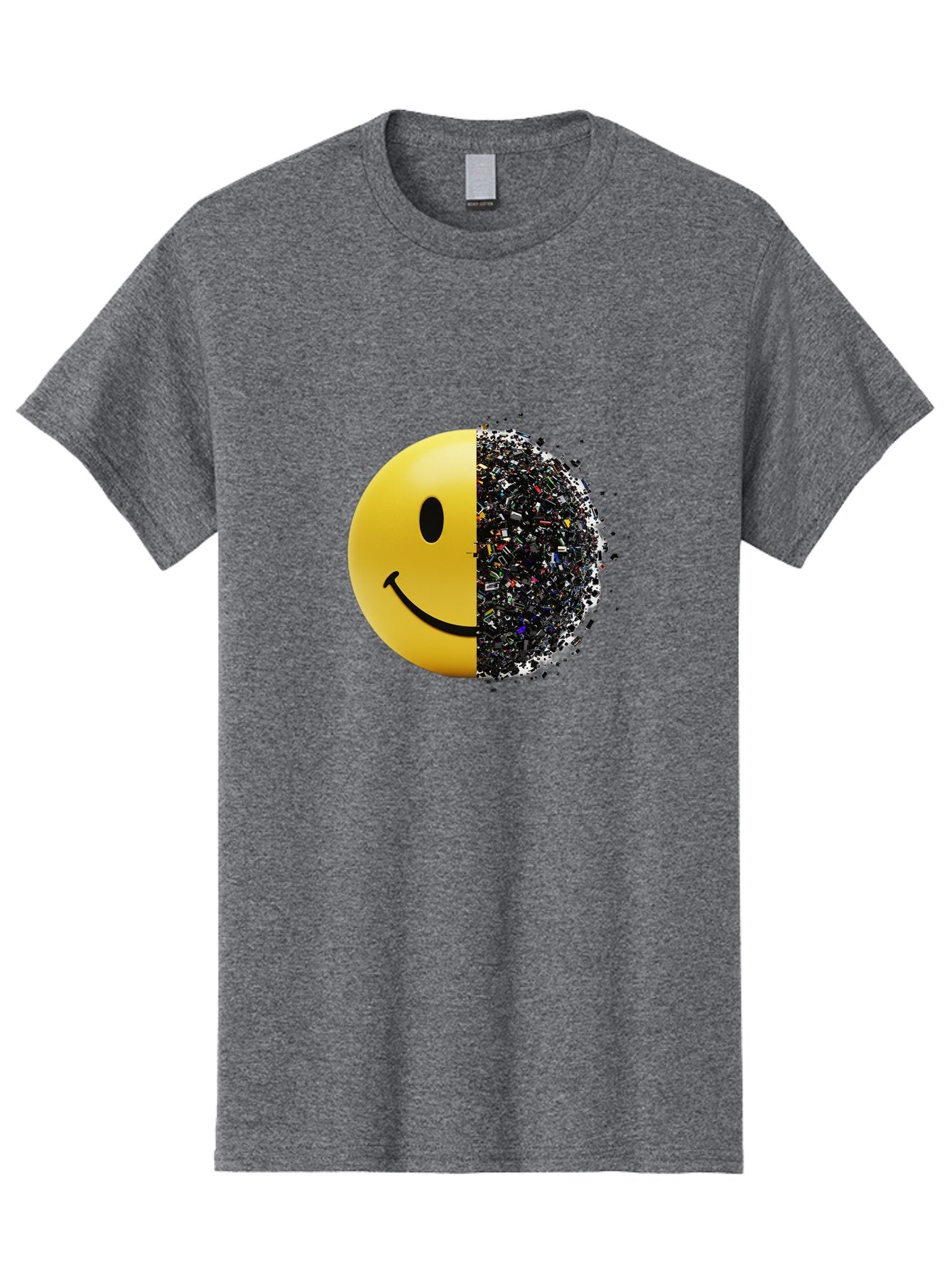 Smiley-Face-Pollution Men'S Graphic Tee, 100% Cotton, Comfortable Casual Summer Wear, Machine Washable, Vintage Camera, Old Camera, Antique Camera, Black Camera, Classic Photography, Photography Equipment, Nostalgic Device, Film Camera, Bal359 4