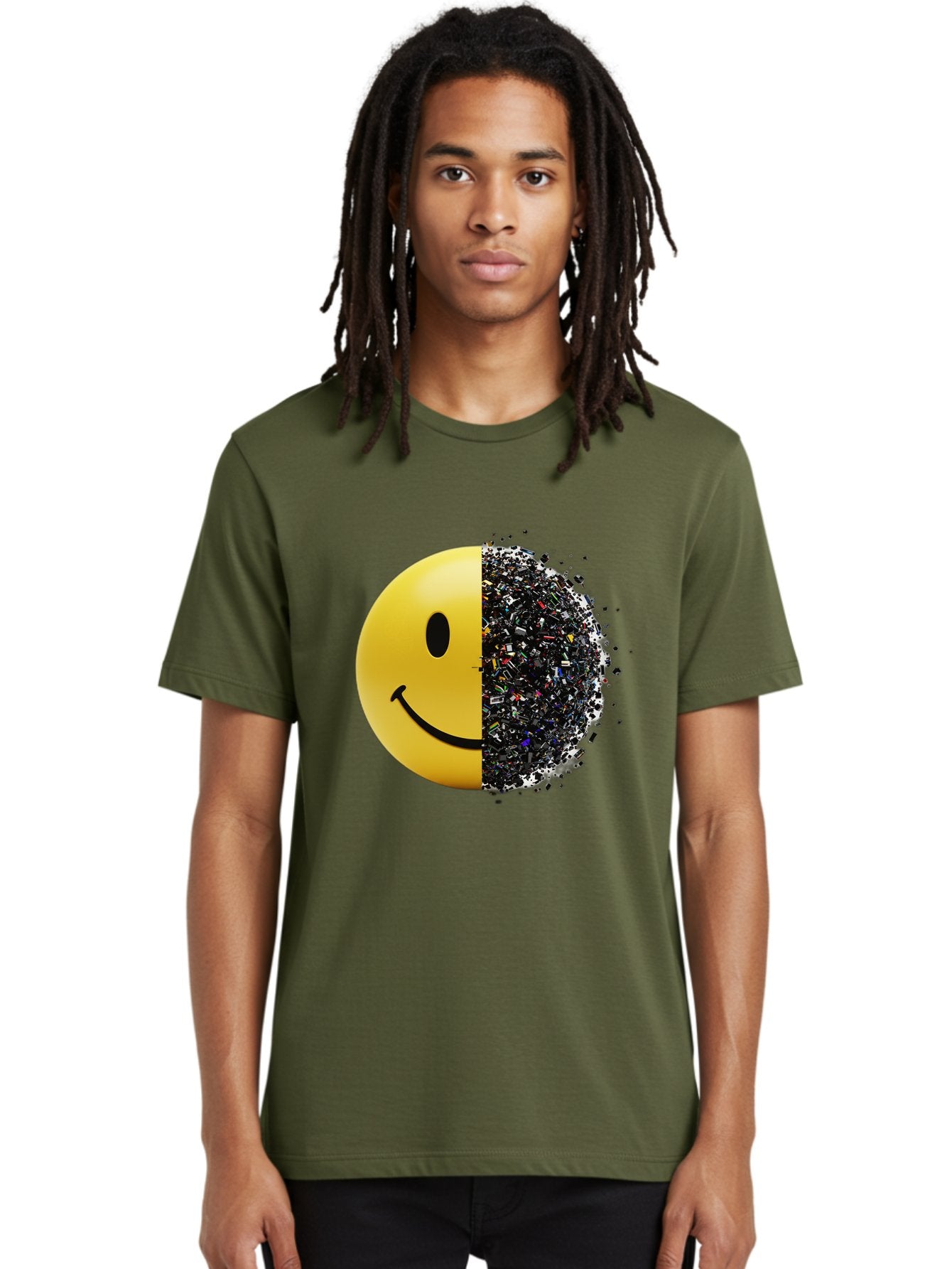 Smiley-Face-Pollution Men'S Graphic Tee, 100% Cotton, Comfortable Casual Summer Wear, Machine Washable, Vintage Camera, Old Camera, Antique Camera, Black Camera, Classic Photography, Photography Equipment, Nostalgic Device, Film Camera, Bal359 19