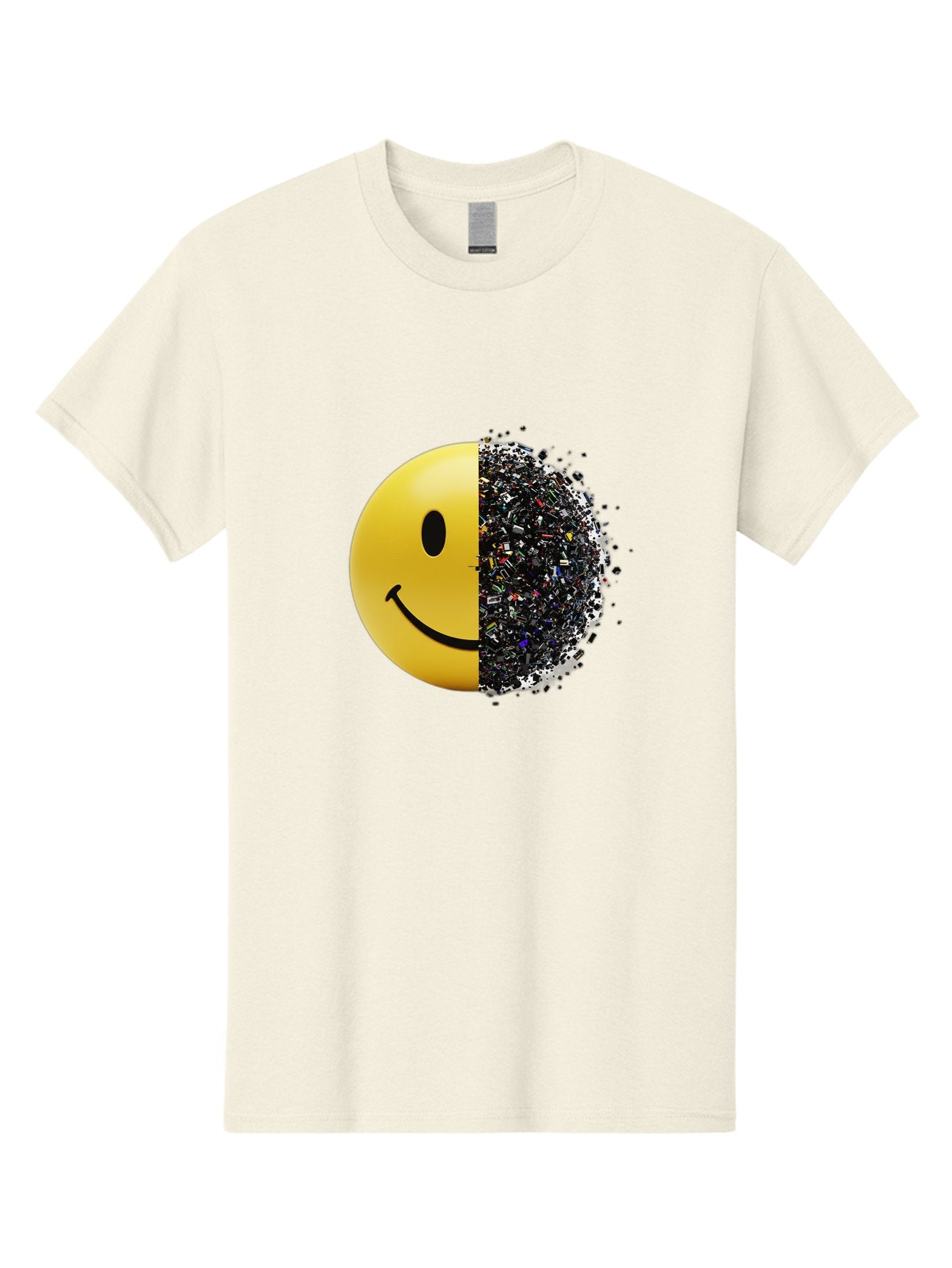 Smiley-Face-Pollution Men'S Graphic Tee, 100% Cotton, Comfortable Casual Summer Wear, Machine Washable, Vintage Camera, Old Camera, Antique Camera, Black Camera, Classic Photography, Photography Equipment, Nostalgic Device, Film Camera, Bal359 8