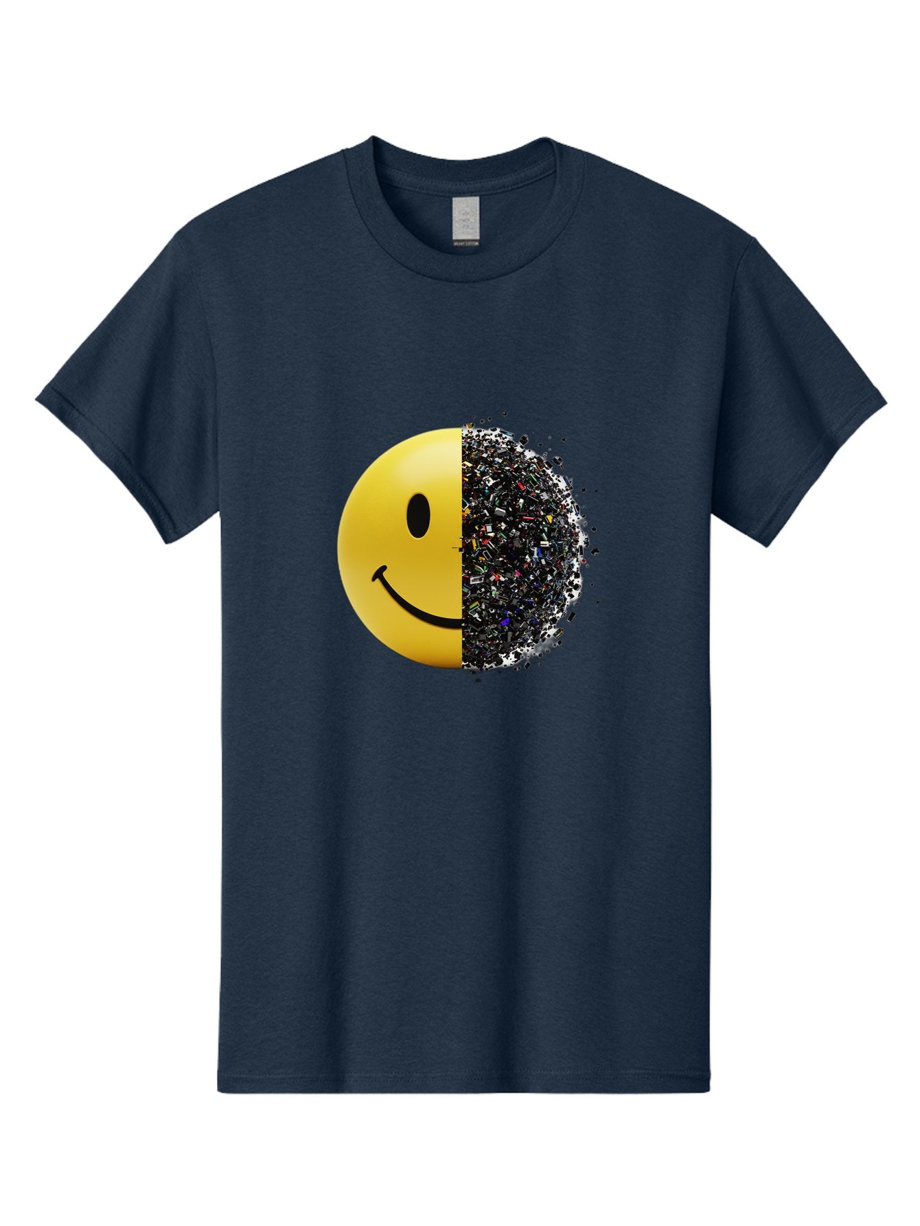 Smiley-Face-Pollution Men'S Graphic Tee, 100% Cotton, Comfortable Casual Summer Wear, Machine Washable, Vintage Camera, Old Camera, Antique Camera, Black Camera, Classic Photography, Photography Equipment, Nostalgic Device, Film Camera, Bal359 10