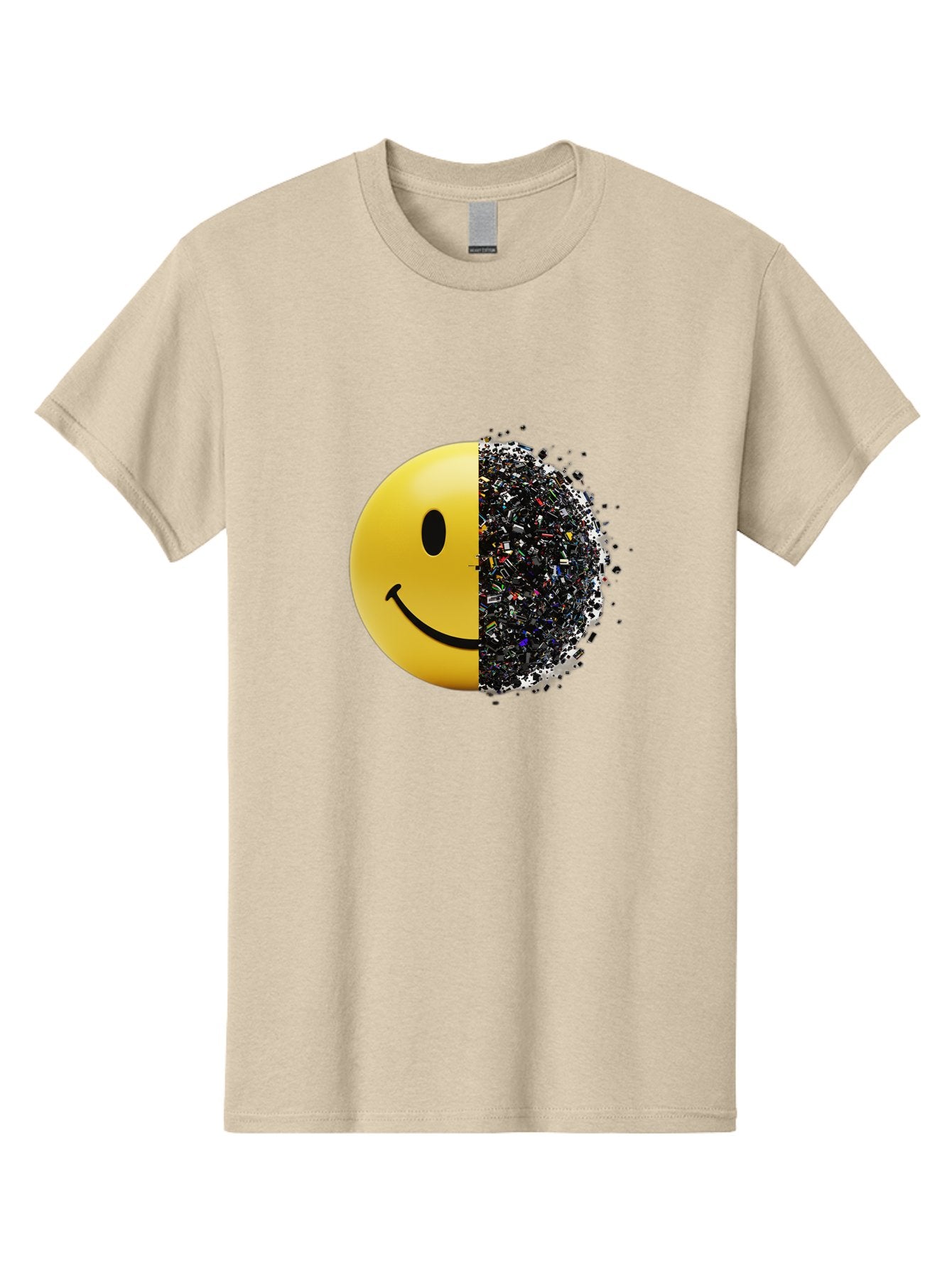 Smiley-Face-Pollution Men'S Graphic Tee, 100% Cotton, Comfortable Casual Summer Wear, Machine Washable, Vintage Camera, Old Camera, Antique Camera, Black Camera, Classic Photography, Photography Equipment, Nostalgic Device, Film Camera, Bal359 6