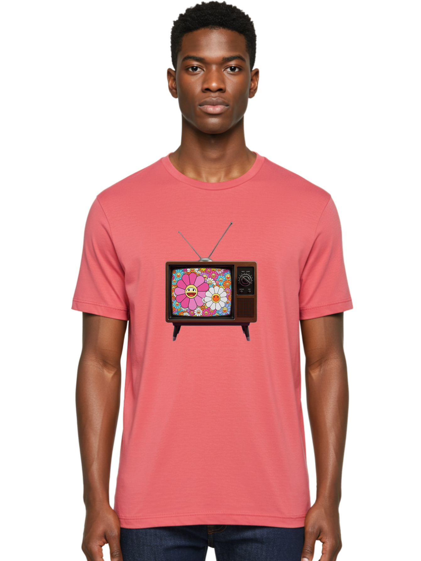 Smiley-Flowers-Tv Men'S Graphic Tee, 100% Cotton, Comfortable Casual Summer Wear, Machine Washable, Vintage Camera, Old Camera, Antique Camera, Black Camera, Classic Photography, Photography Equipment, Nostalgic Device, Film Camera, Camera Art Bal361 23
