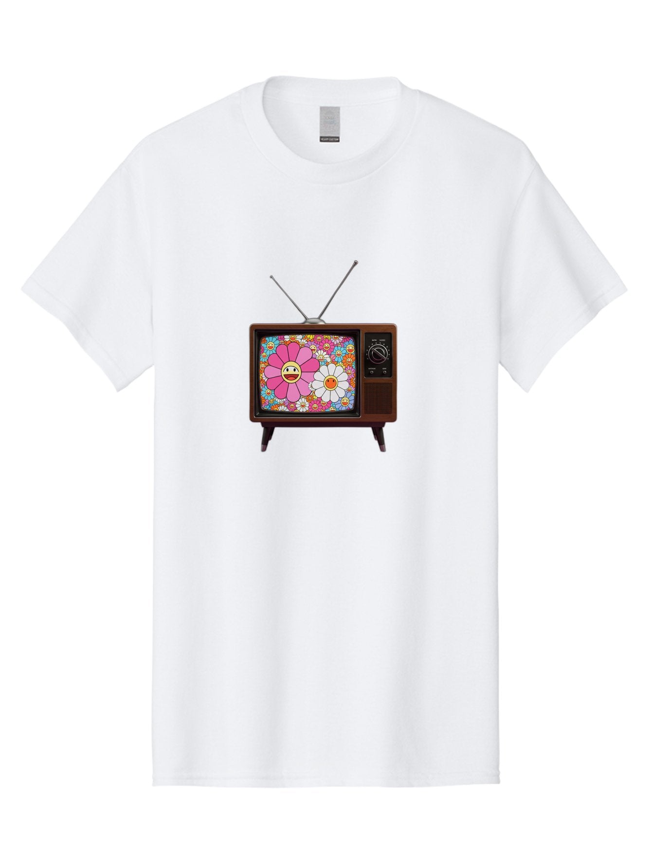 Smiley-Flowers-Tv Men'S Graphic Tee, 100% Cotton, Comfortable Casual Summer Wear, Machine Washable, Vintage Camera, Old Camera, Antique Camera, Black Camera, Classic Photography, Photography Equipment, Nostalgic Device, Film Camera, Camera Art Bal361 4