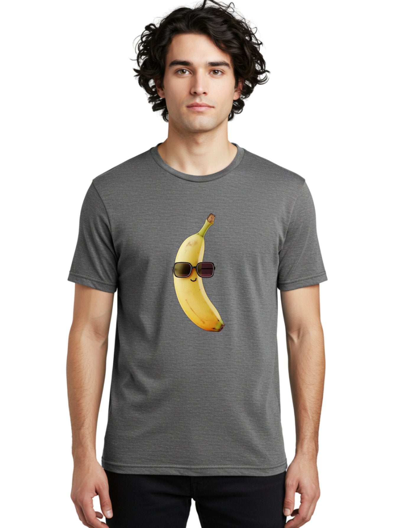 Smiling-Banana-Sunglasses Men'S Graphic Tee, 100% Cotton, Comfortable Casual Summer Wear, Machine Washable, Vintage Camera, Old Camera, Antique Camera, Black Camera, Classic Photography, Photography Equipment, Nostalgic Device, Film Camera, Bal365 18
