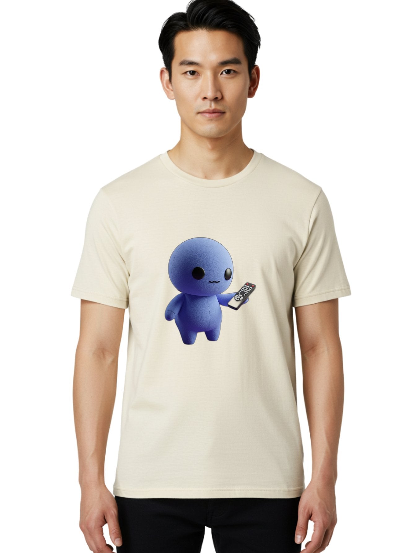 Smiski-Holding-Sketcher-Remote Men'S Graphic Tee, 100% Cotton, Comfortable Casual Summer Wear, Machine Washable, Vintage Camera, Old Camera, Antique Camera, Black Camera, Classic Photography, Photography Equipment, Nostalgic Device, Bal367 29