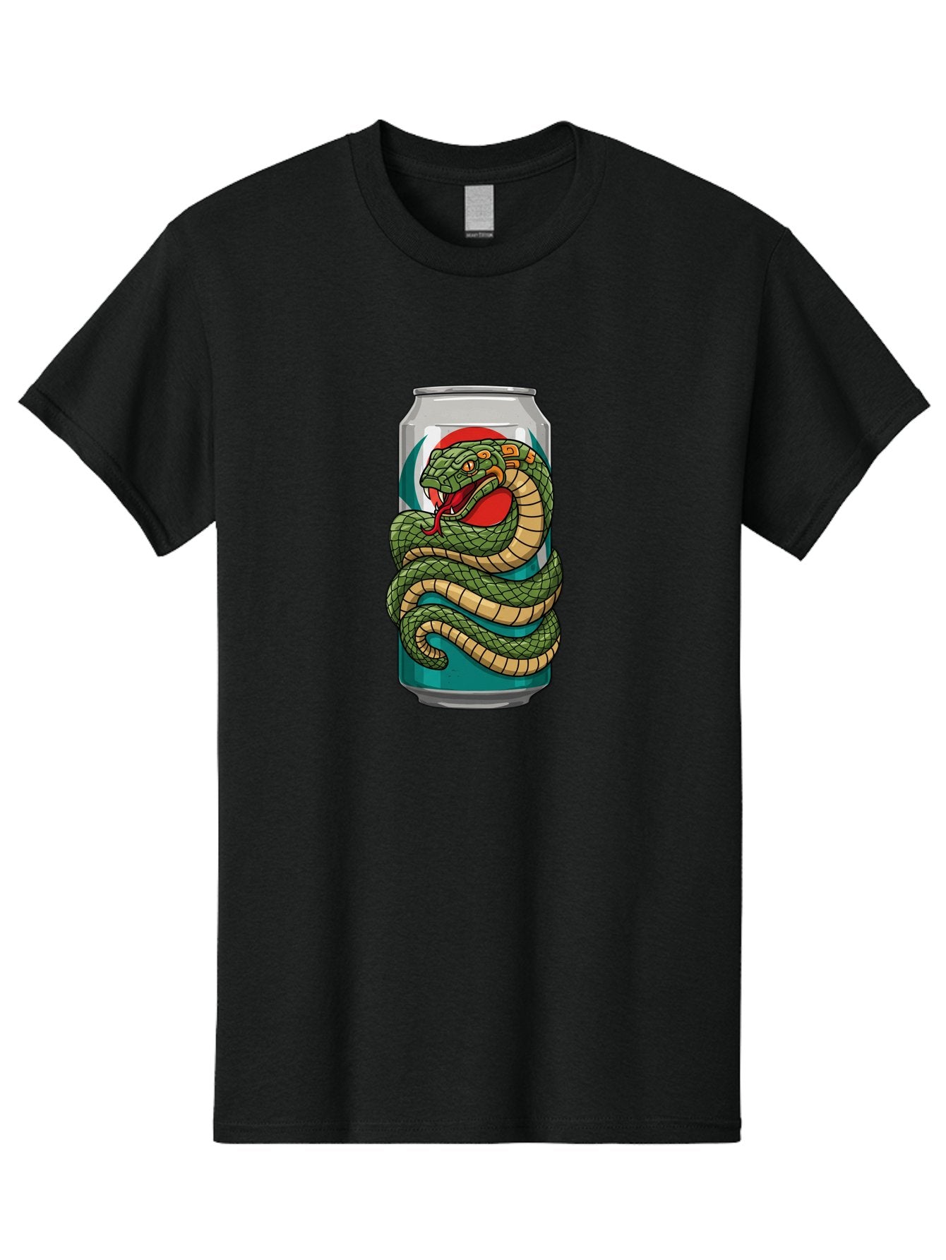 Snake-Energy-Drink-Can Men'S Graphic Tee, 100% Cotton, Comfortable Casual Summer Wear, Machine Washable, Vintage Camera, Old Camera, Antique Camera, Black Camera, Classic Photography, Photography Equipment, Nostalgic Device, Film Camera, Bal374 5