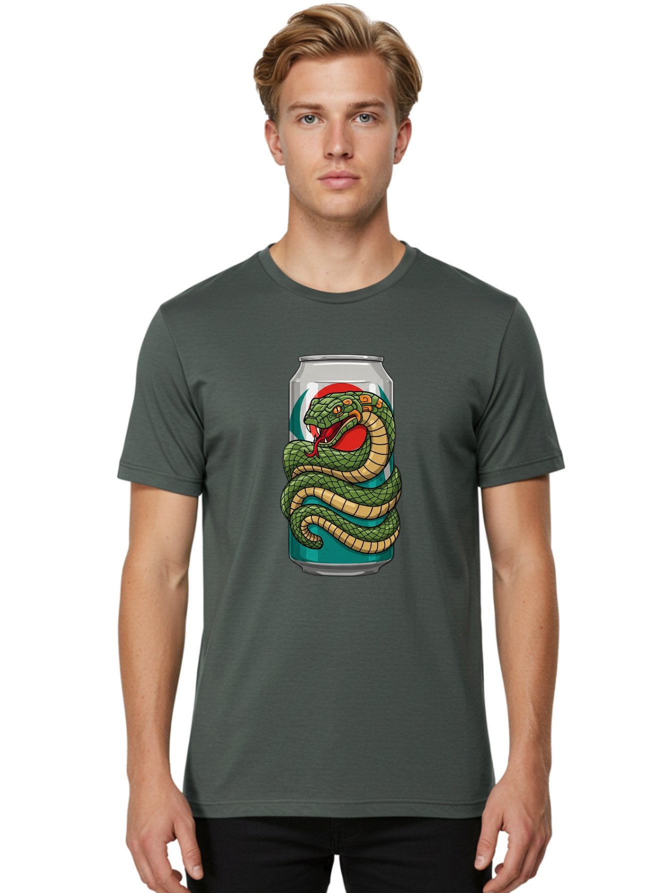 Snake-Energy-Drink-Can Men'S Graphic Tee, 100% Cotton, Comfortable Casual Summer Wear, Machine Washable, Vintage Camera, Old Camera, Antique Camera, Black Camera, Classic Photography, Photography Equipment, Nostalgic Device, Film Camera, Bal374 27