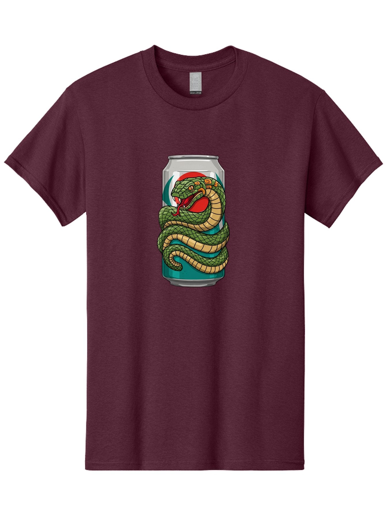 Snake-Energy-Drink-Can Men'S Graphic Tee, 100% Cotton, Comfortable Casual Summer Wear, Machine Washable, Vintage Camera, Old Camera, Antique Camera, Black Camera, Classic Photography, Photography Equipment, Nostalgic Device, Film Camera, Bal374 9