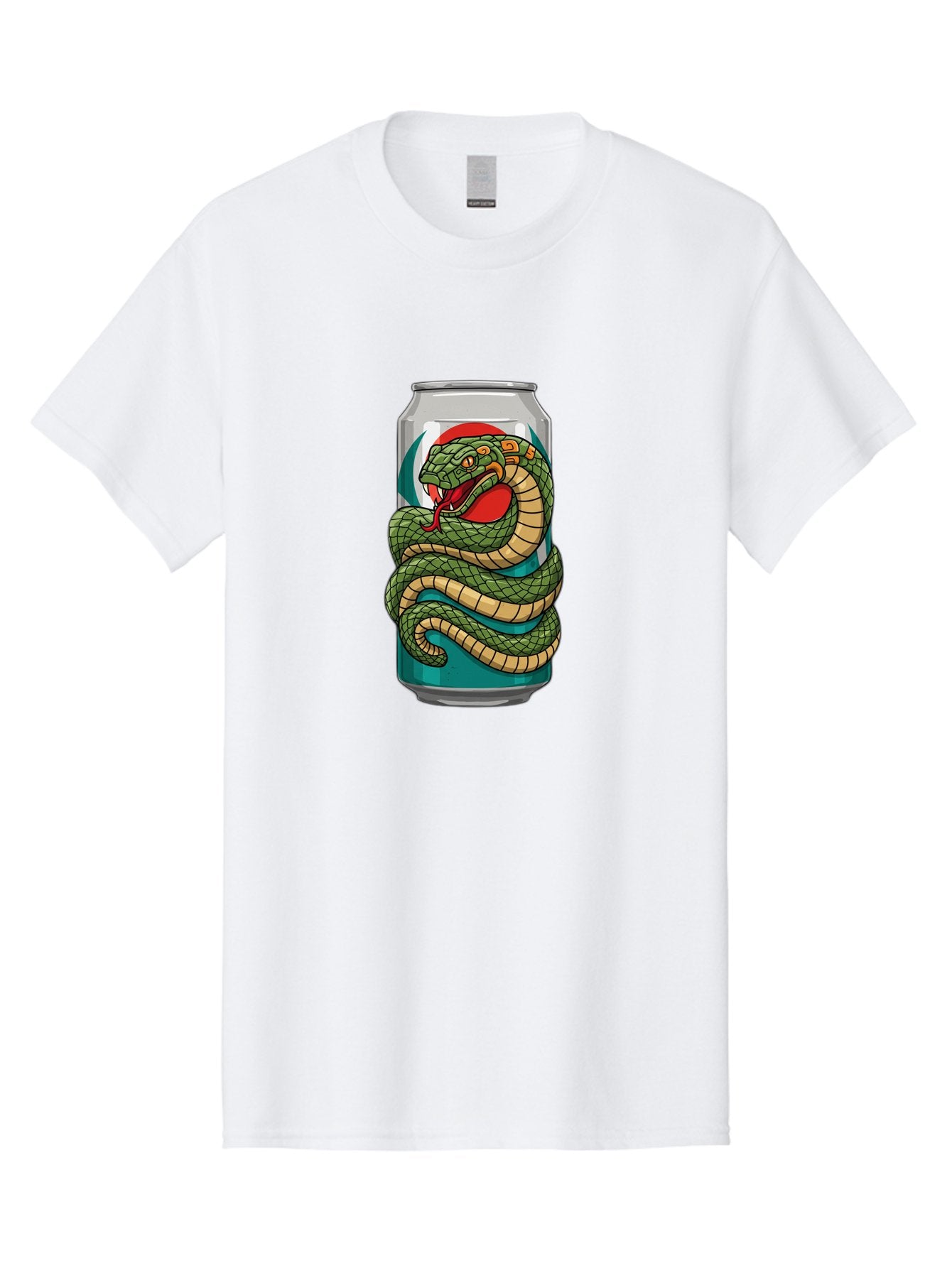 Snake-Energy-Drink-Can Men'S Graphic Tee, 100% Cotton, Comfortable Casual Summer Wear, Machine Washable, Vintage Camera, Old Camera, Antique Camera, Black Camera, Classic Photography, Photography Equipment, Nostalgic Device, Film Camera, Bal374