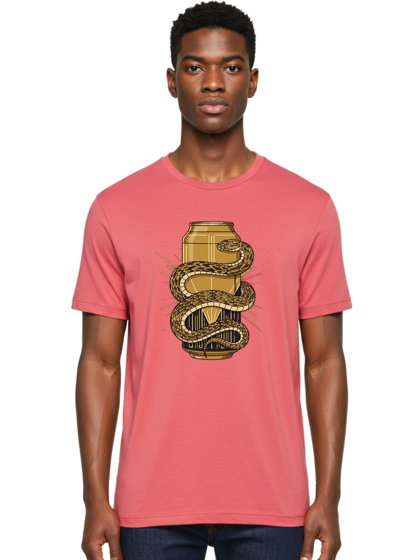 Snake-Wrapped-Can-1 Men'S Graphic Tee, 100% Cotton, Comfortable Casual Summer Wear, Machine Washable, Vintage Camera, Old Camera, Antique Camera, Black Camera, Classic Photography, Photography Equipment, Nostalgic Device, Film Camera, Bal375 26