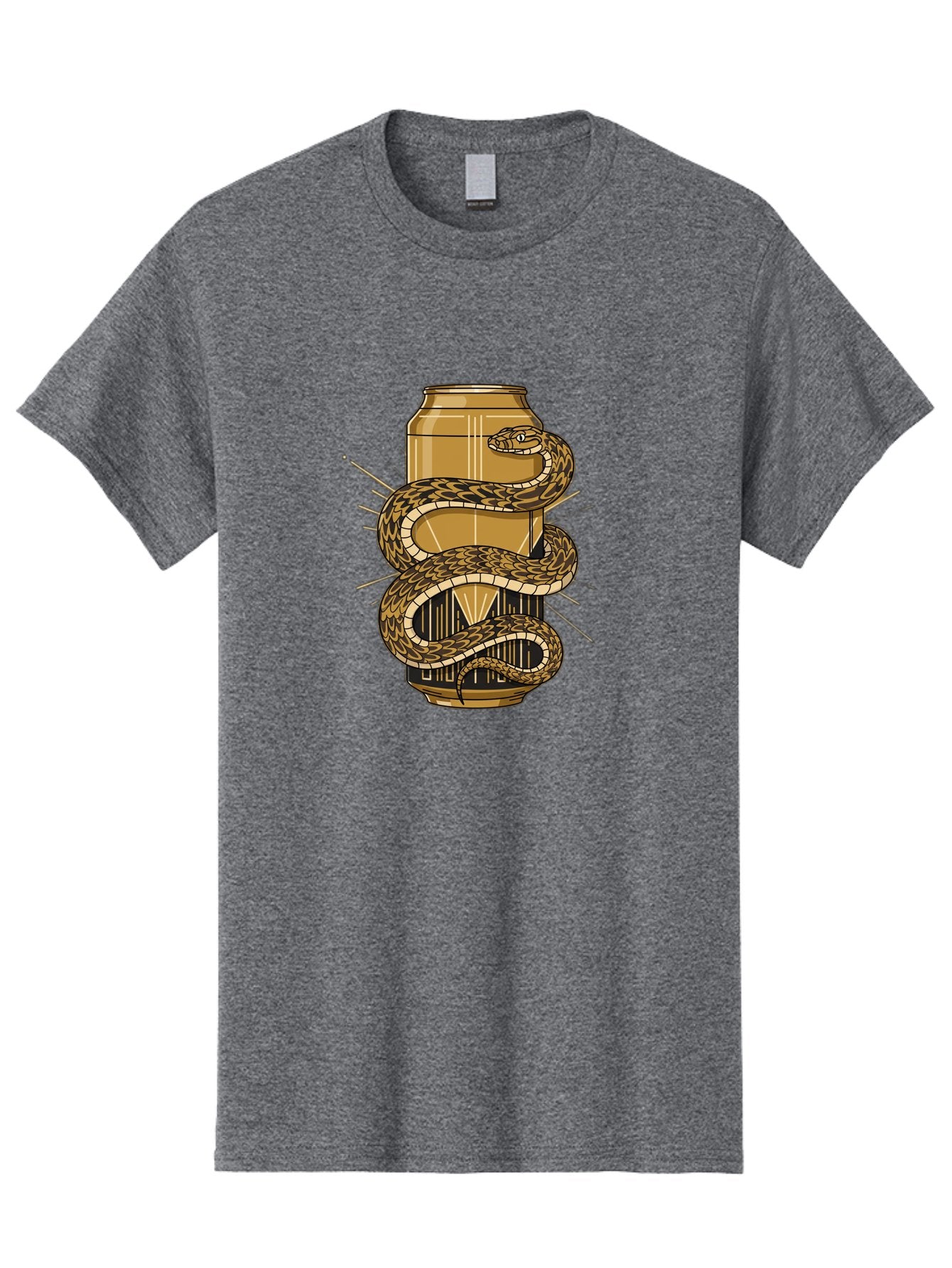 Snake-Wrapped-Can-1 Men'S Graphic Tee, 100% Cotton, Comfortable Casual Summer Wear, Machine Washable, Vintage Camera, Old Camera, Antique Camera, Black Camera, Classic Photography, Photography Equipment, Nostalgic Device, Film Camera, Bal375 3