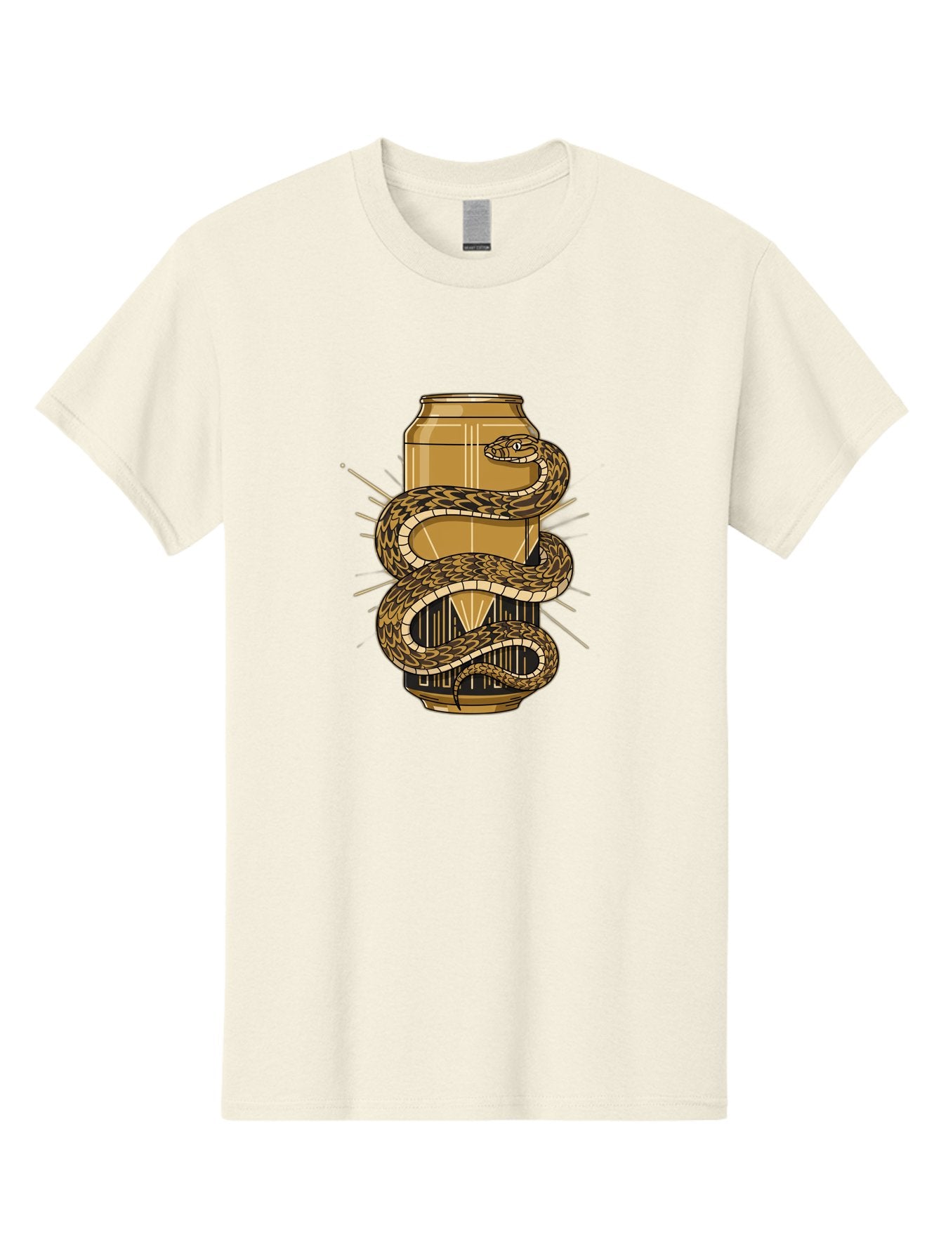 Snake-Wrapped-Can-1 Men'S Graphic Tee, 100% Cotton, Comfortable Casual Summer Wear, Machine Washable, Vintage Camera, Old Camera, Antique Camera, Black Camera, Classic Photography, Photography Equipment, Nostalgic Device, Film Camera, Bal375 15