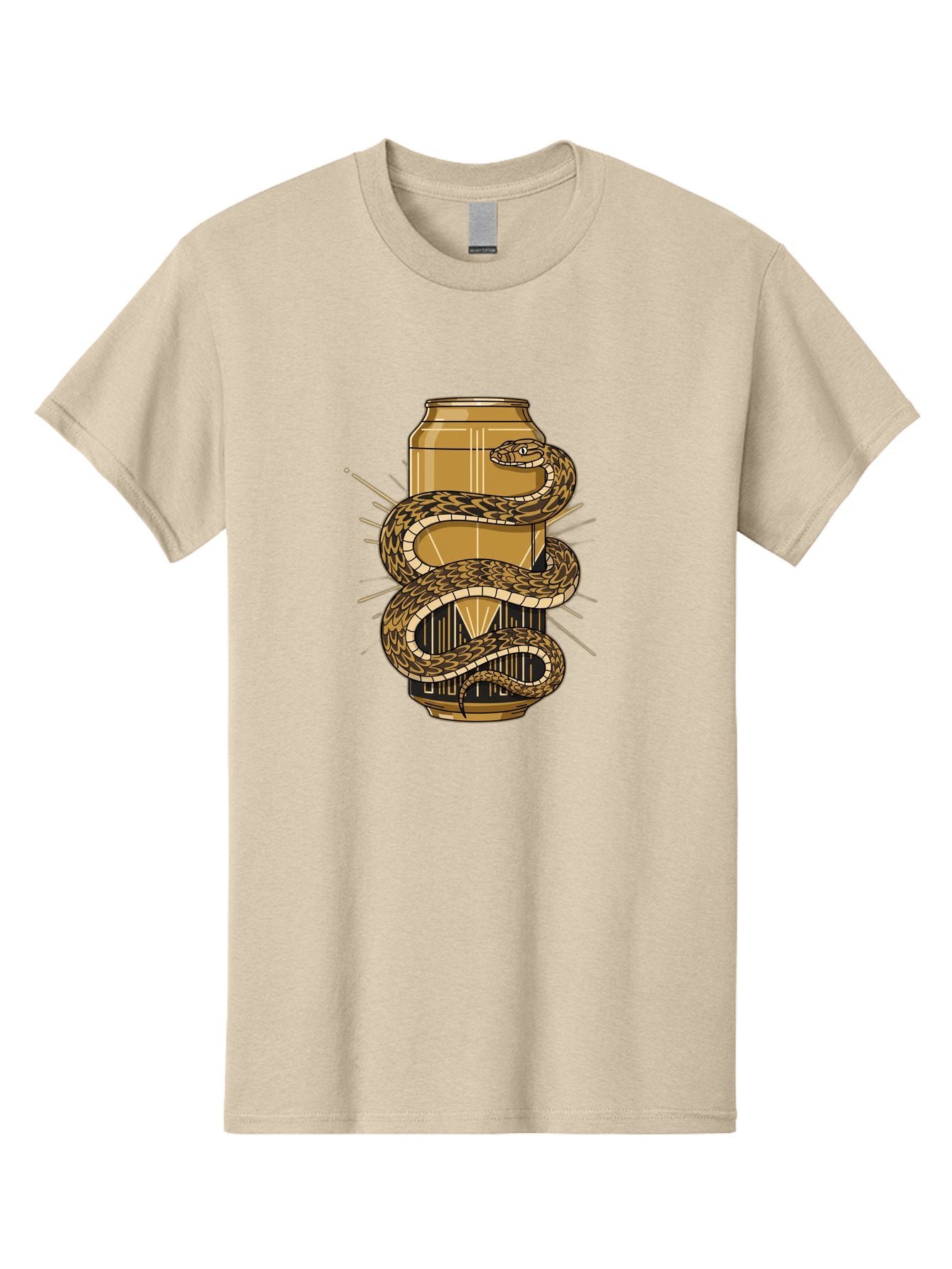 Snake-Wrapped-Can-1 Men'S Graphic Tee, 100% Cotton, Comfortable Casual Summer Wear, Machine Washable, Vintage Camera, Old Camera, Antique Camera, Black Camera, Classic Photography, Photography Equipment, Nostalgic Device, Film Camera, Bal375 8