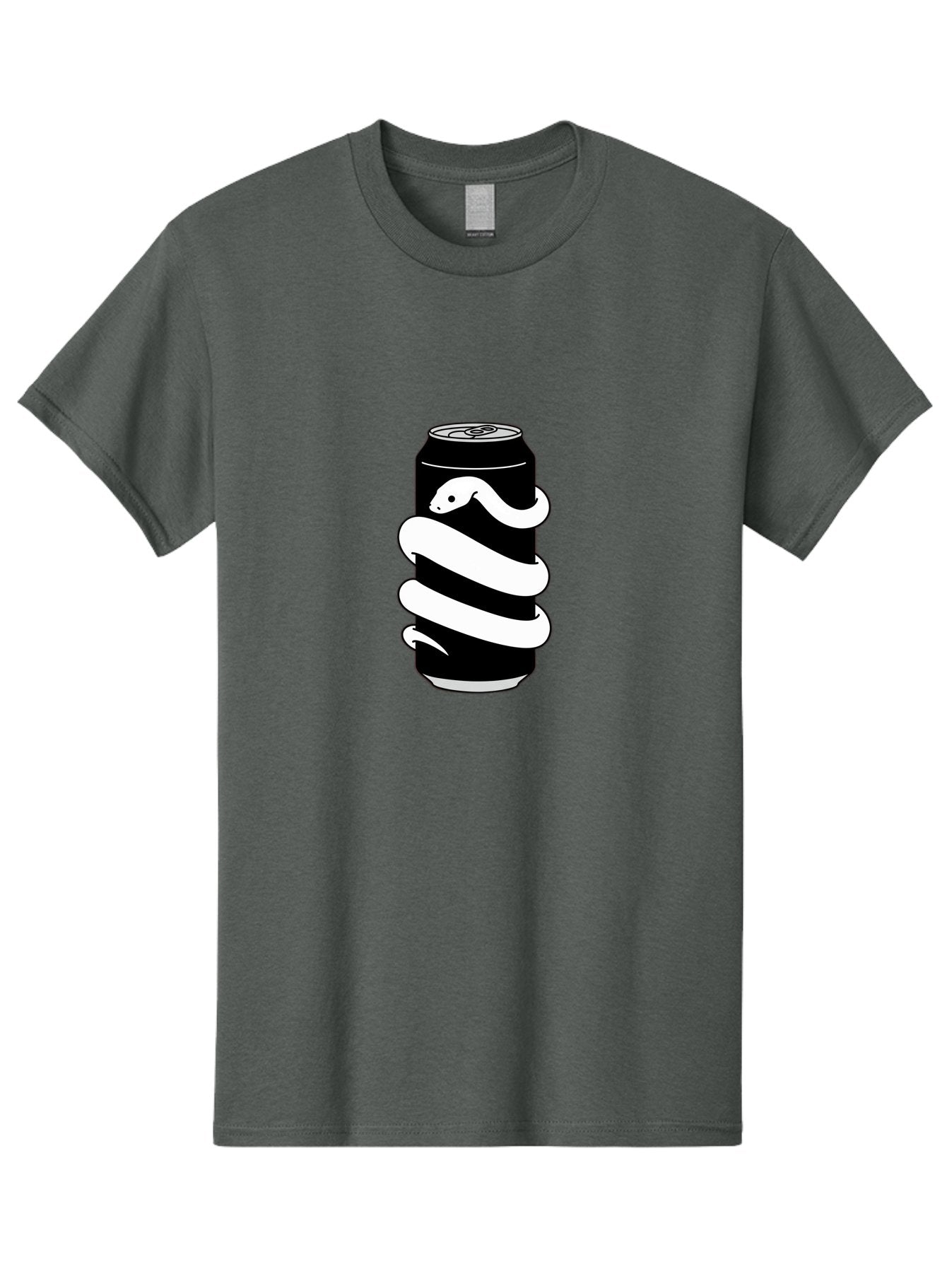 Snake-Wrapped-Can-2 Men'S Graphic Tee, 100% Cotton, Comfortable Casual Summer Wear, Machine Washable, Vintage Camera, Old Camera, Antique Camera, Black Camera, Classic Photography, Photography Equipment, Nostalgic Device, Film Camera, Bal376 8