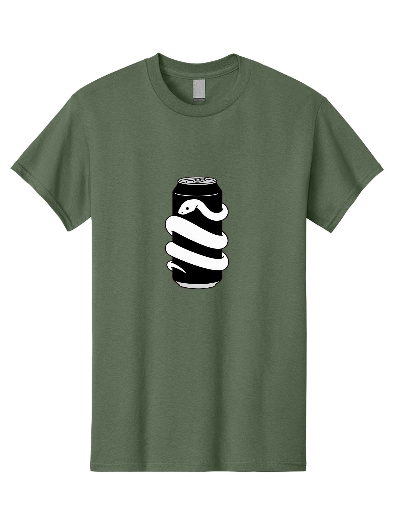 Snake-Wrapped-Can-2 Men'S Graphic Tee, 100% Cotton, Comfortable Casual Summer Wear, Machine Washable, Vintage Camera, Old Camera, Antique Camera, Black Camera, Classic Photography, Photography Equipment, Nostalgic Device, Film Camera, Bal376 10