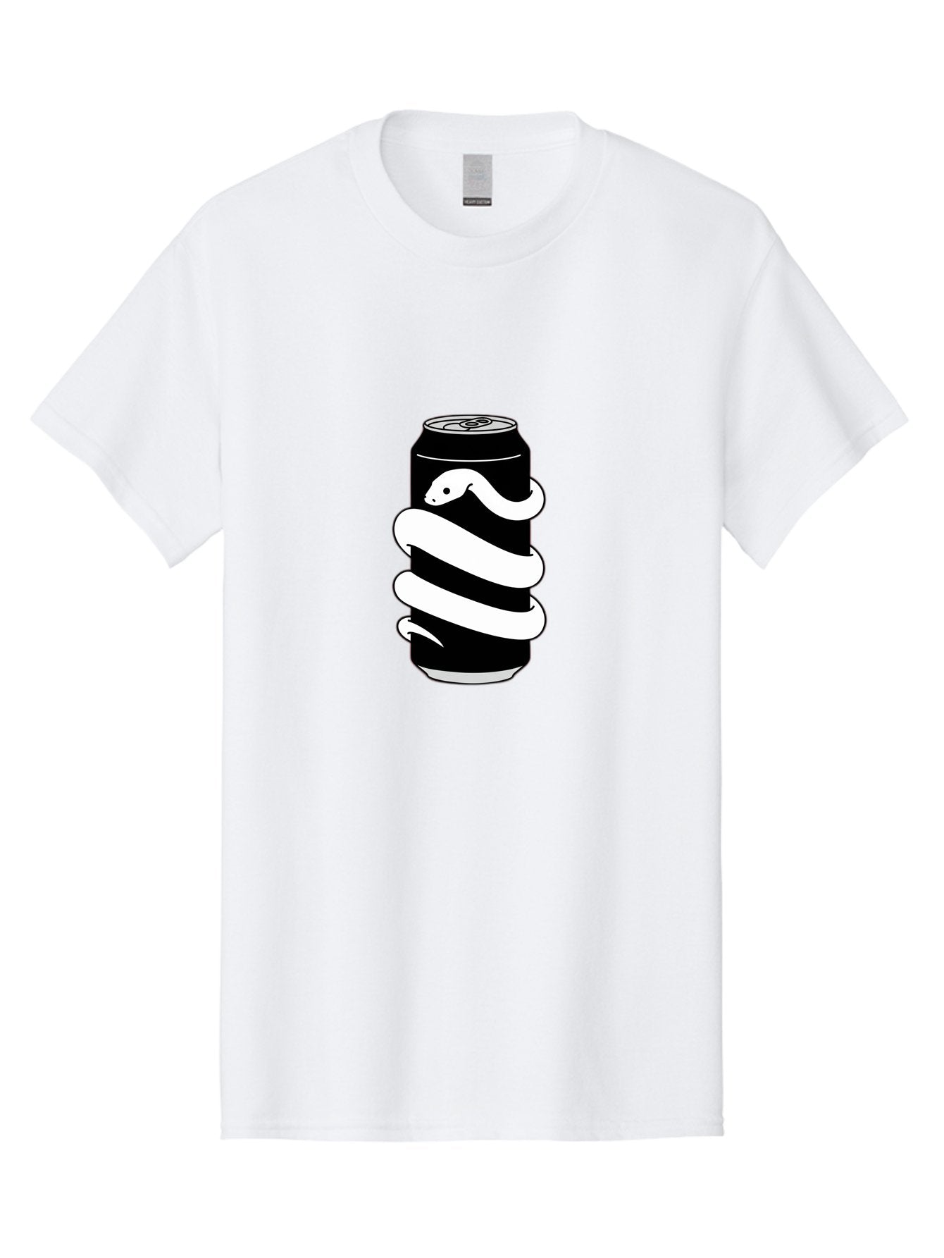 Snake-Wrapped-Can-2 Men'S Graphic Tee, 100% Cotton, Comfortable Casual Summer Wear, Machine Washable, Vintage Camera, Old Camera, Antique Camera, Black Camera, Classic Photography, Photography Equipment, Nostalgic Device, Film Camera, Bal376 6