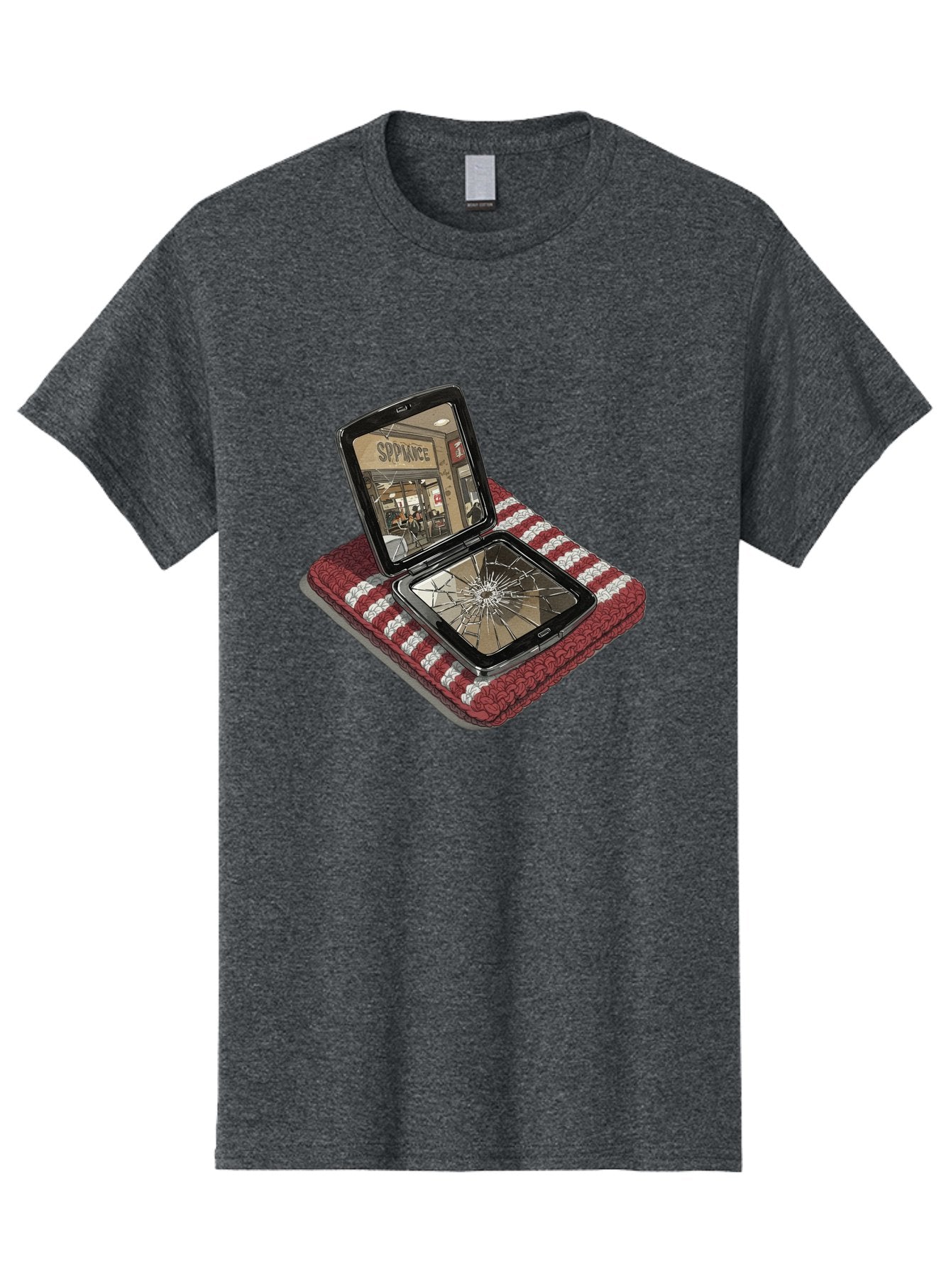 Sppiance-Broken-Phone Men'S Graphic Tee, 100% Cotton, Comfortable Casual Summer Wear, Machine Washable, Vintage Camera, Old Camera, Antique Camera, Black Camera, Classic Photography, Photography Equipment, Nostalgic Device, Film Camera, Bal388 13