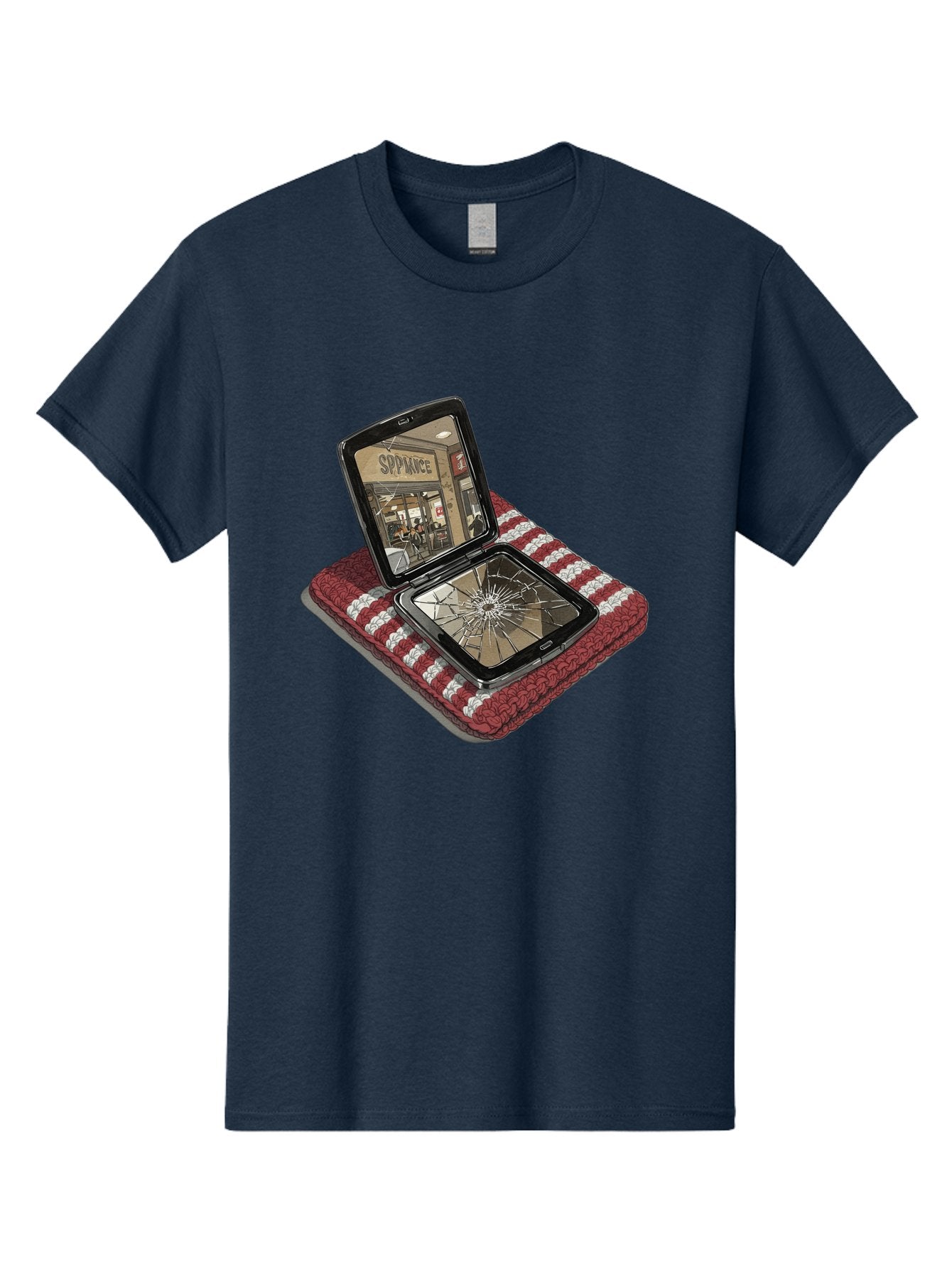 Sppiance-Broken-Phone Men'S Graphic Tee, 100% Cotton, Comfortable Casual Summer Wear, Machine Washable, Vintage Camera, Old Camera, Antique Camera, Black Camera, Classic Photography, Photography Equipment, Nostalgic Device, Film Camera, Bal388 11