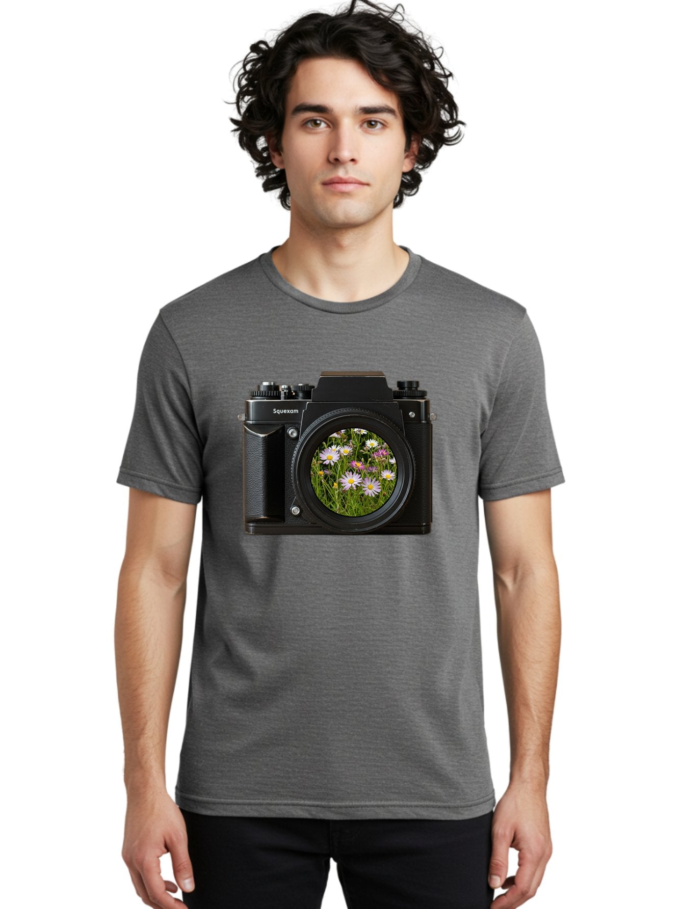 Squeexom-Camera Men'S Graphic Tee, 100% Cotton, Comfortable Casual Summer Wear, Machine Washable, Vintage Camera, Old Camera, Antique Camera, Black Camera, Classic Photography, Photography Equipment, Nostalgic Device, Film Camera, Camera Art Bal390 17