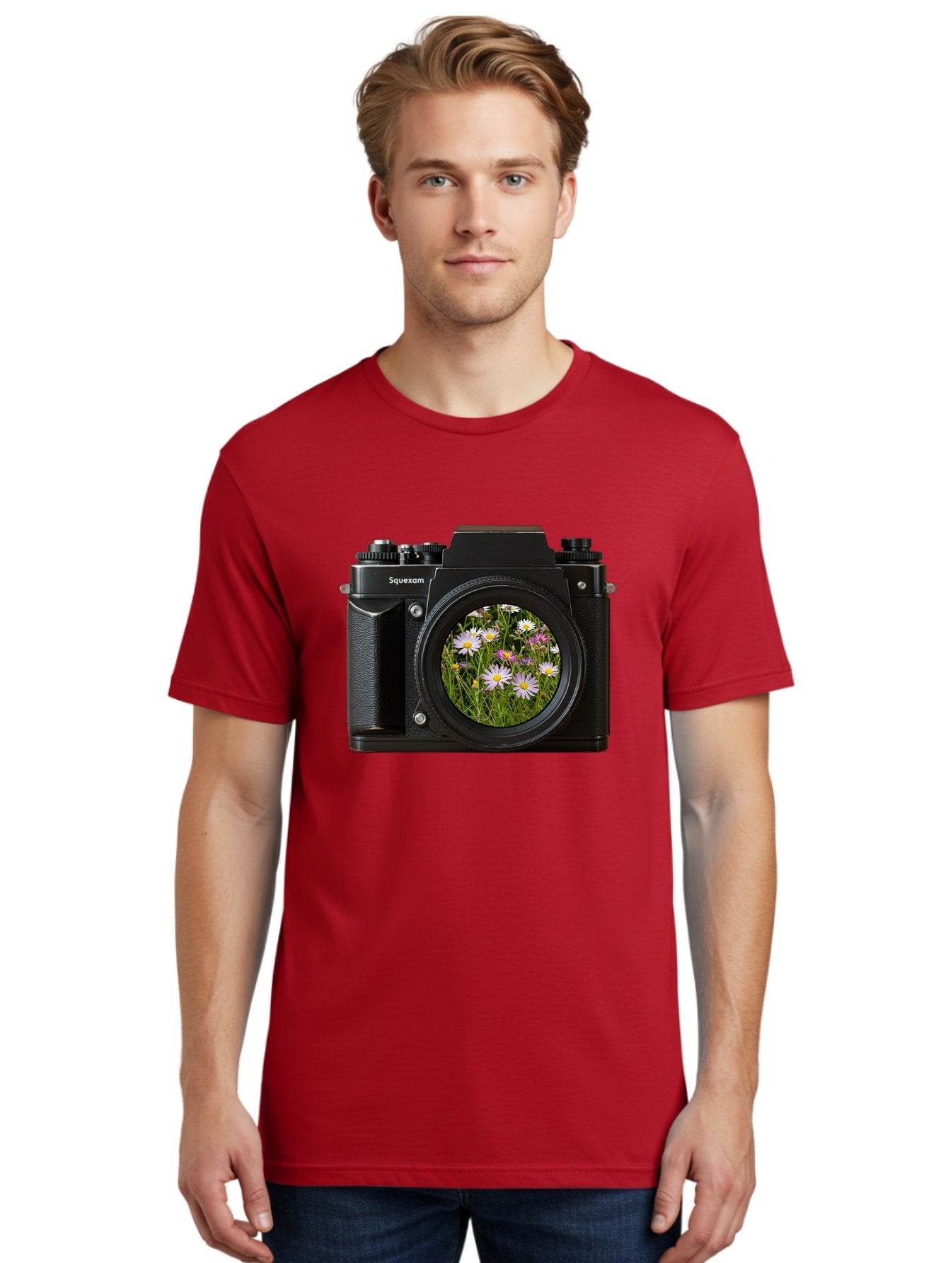 Squeexom-Camera Men'S Graphic Tee, 100% Cotton, Comfortable Casual Summer Wear, Machine Washable, Vintage Camera, Old Camera, Antique Camera, Black Camera, Classic Photography, Photography Equipment, Nostalgic Device, Film Camera, Camera Art Bal390 18