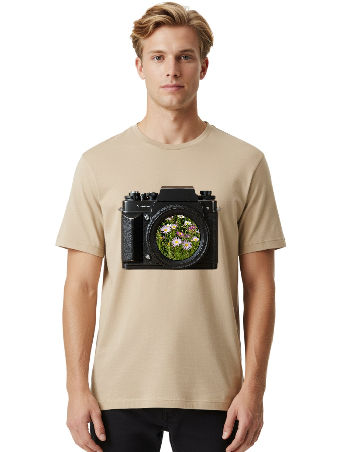 Squeexom-Camera Men'S Graphic Tee, 100% Cotton, Comfortable Casual Summer Wear, Machine Washable, Vintage Camera, Old Camera, Antique Camera, Black Camera, Classic Photography, Photography Equipment, Nostalgic Device, Film Camera, Camera Art Bal390 28